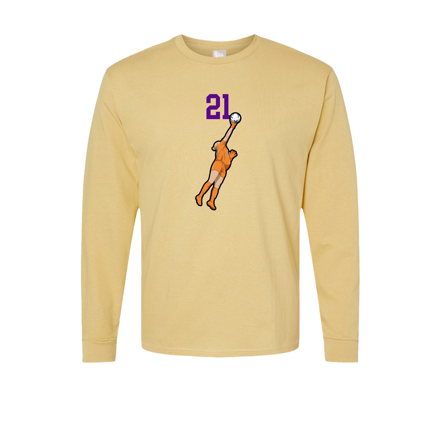 Long Sleeve Tee — Number Top in Vegas Gold