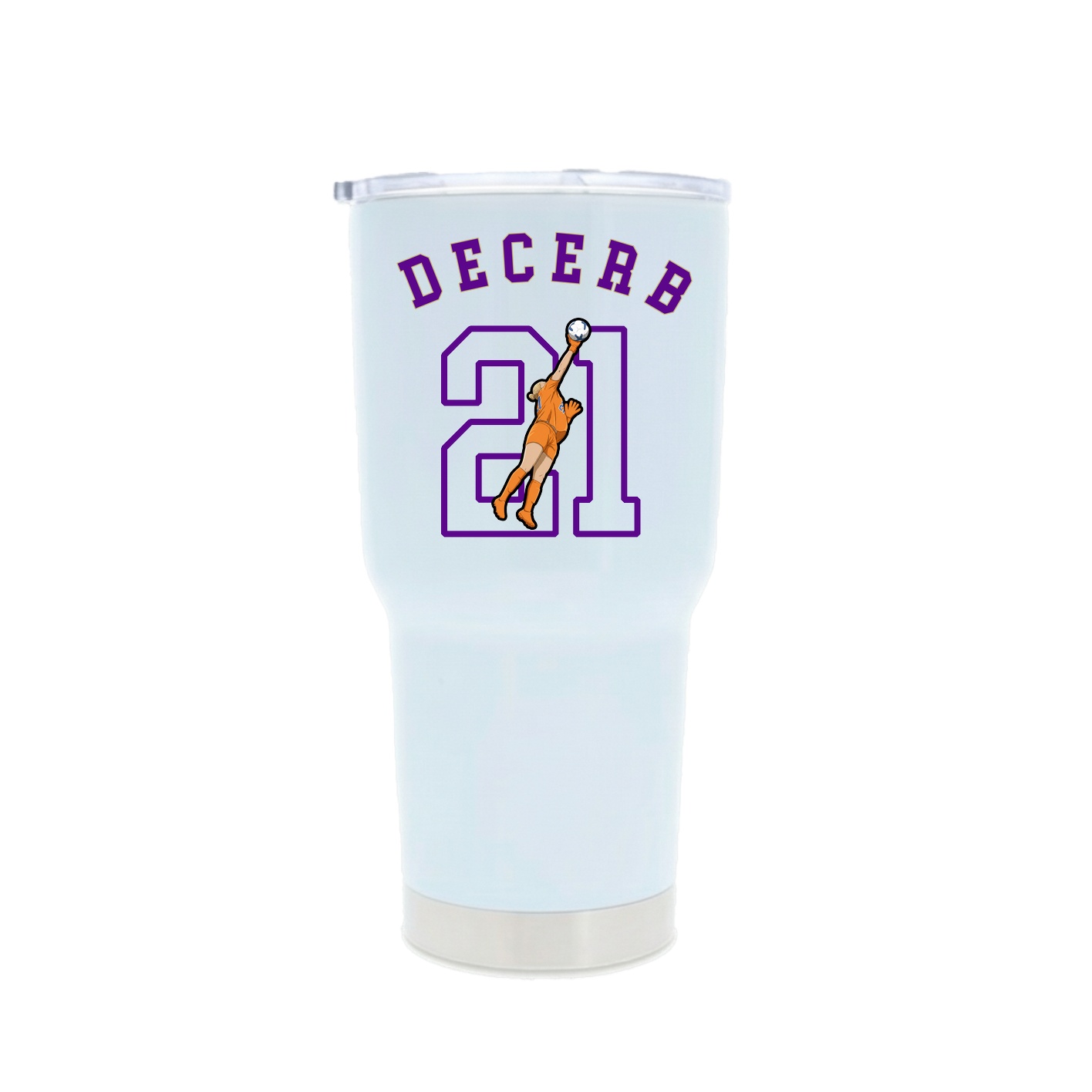 30oz Stainless Steel Tumbler — Shirsey Arch in White