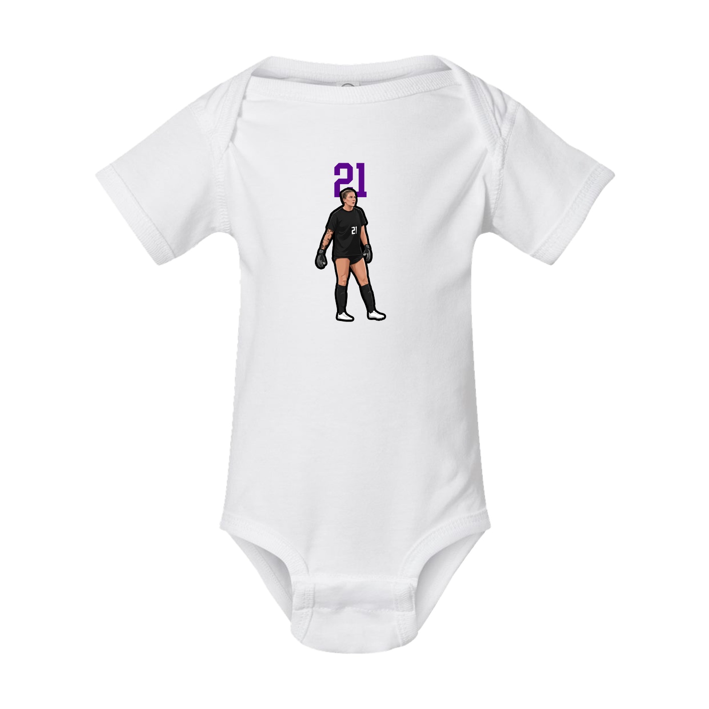 Baby Onesie — Number Top in White