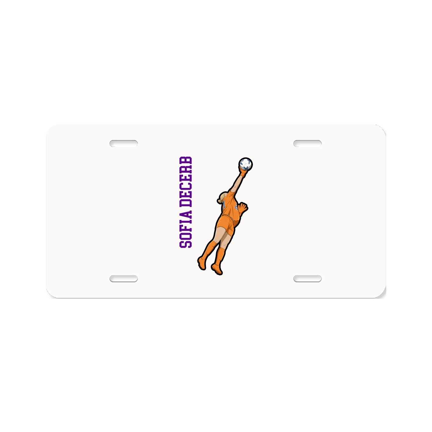 License Plate — Name Vertical in Classic
