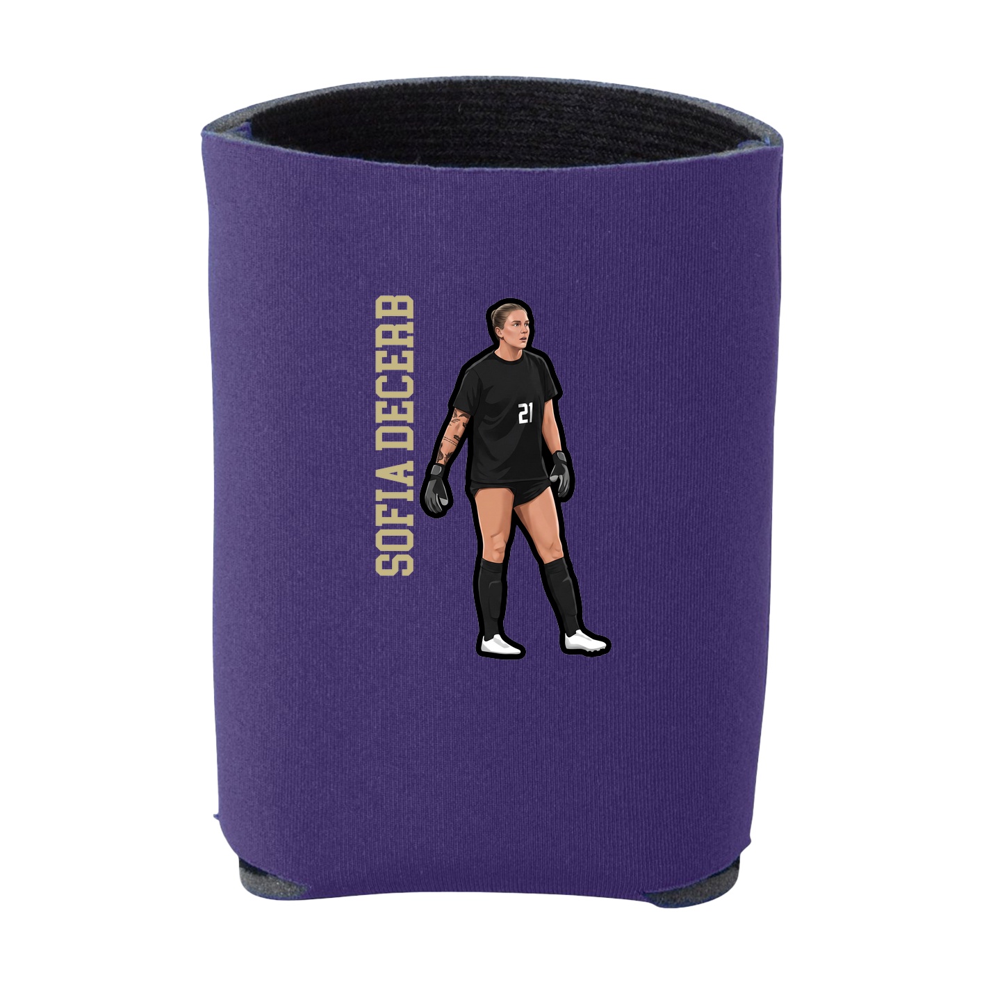 Can Holder — Name Vertical in Purple