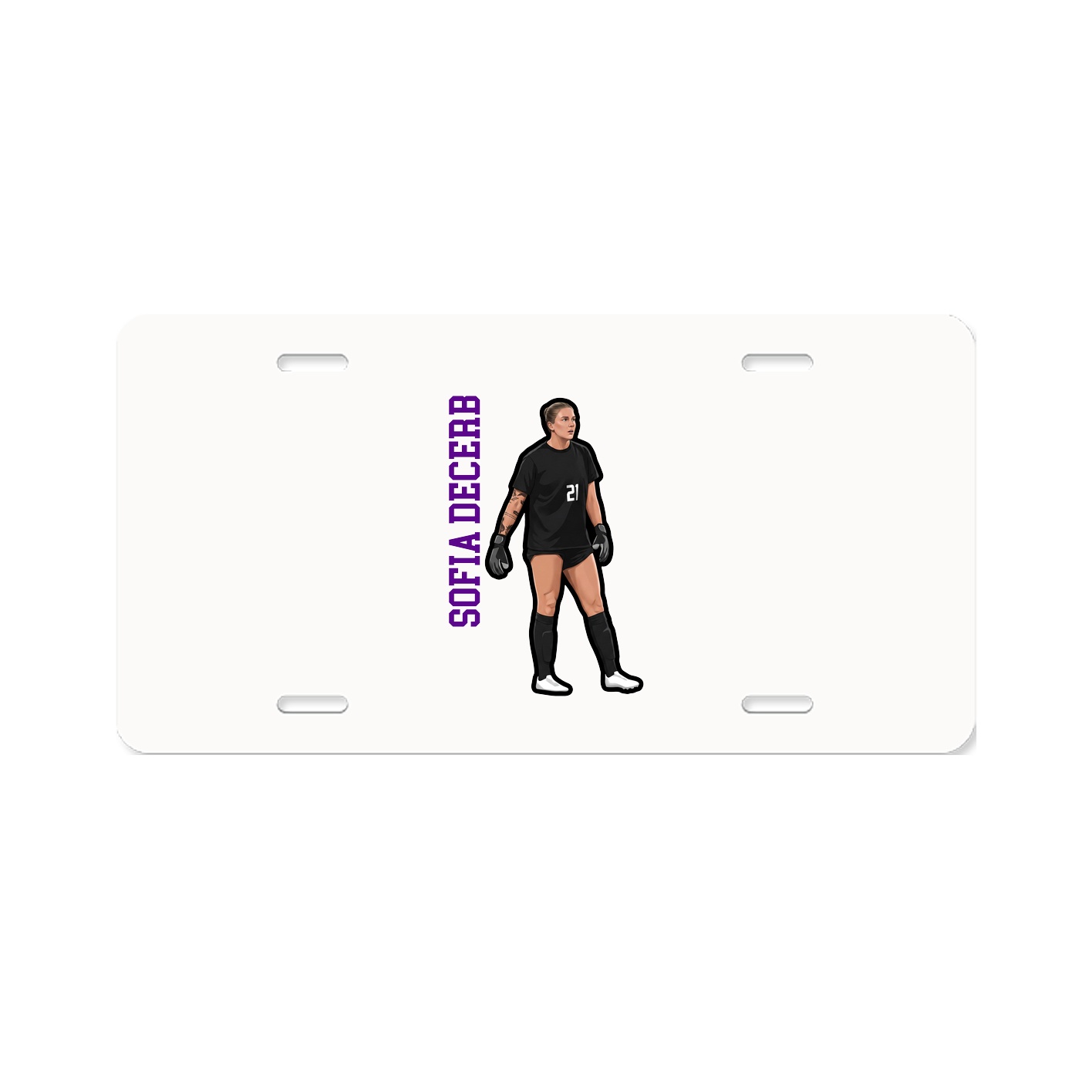 License Plate — Name Vertical in Classic