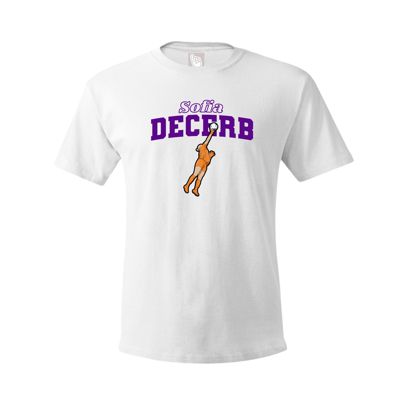 Youth Tee — Name Arch in White
