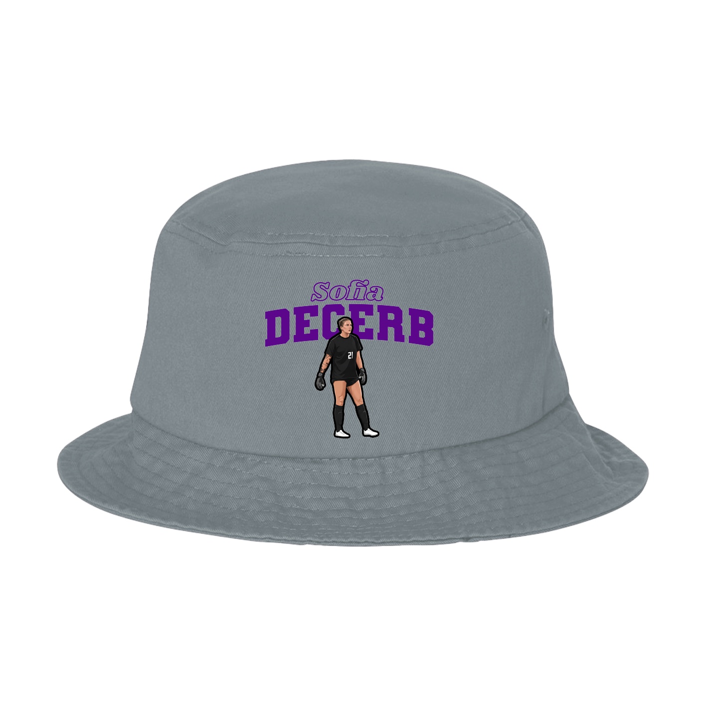 Bucket Cap — Name Arch in Grey