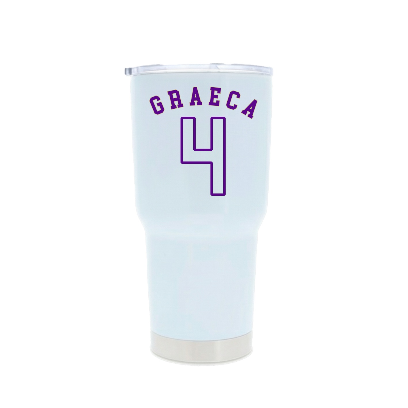 30oz Stainless Steel Tumbler — Shirsey Arch in White