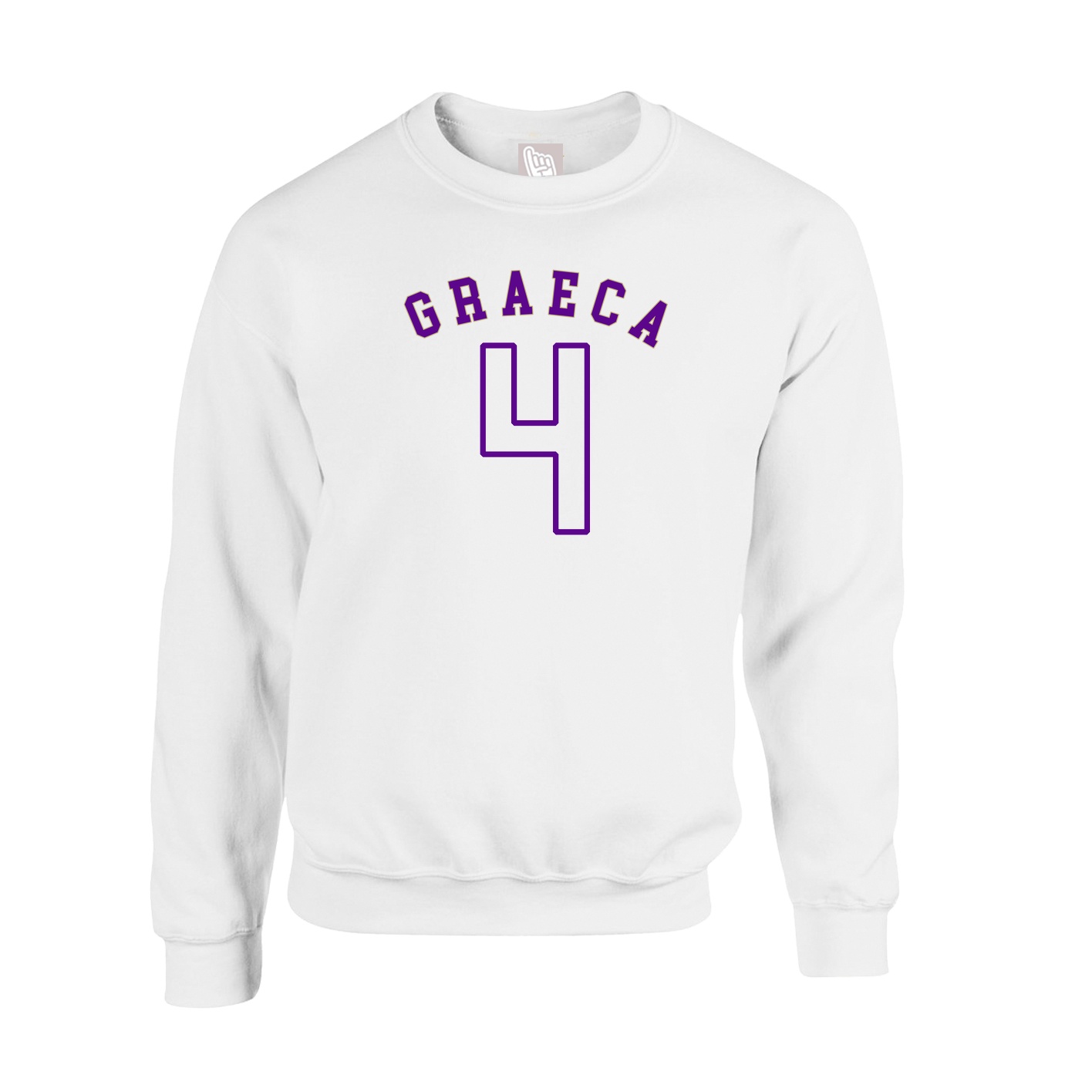 Fleece Crew — Shirsey Arch in White