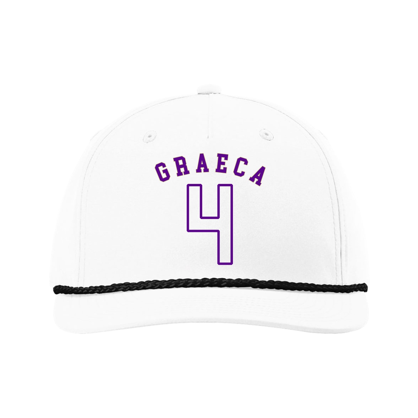Five-Panel Classic Rope Cap — Shirsey Arch in White
