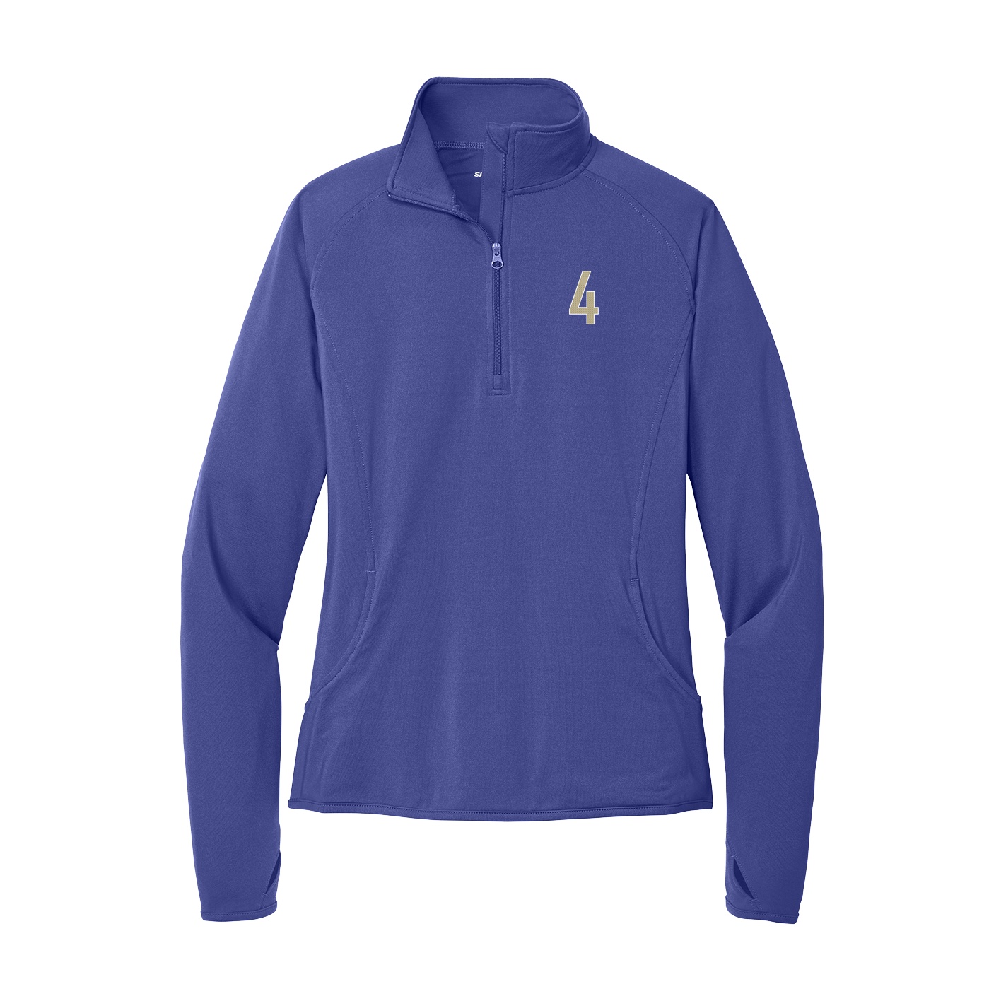 Women's Q-Zip Pullover — Front Shirsy in Purple