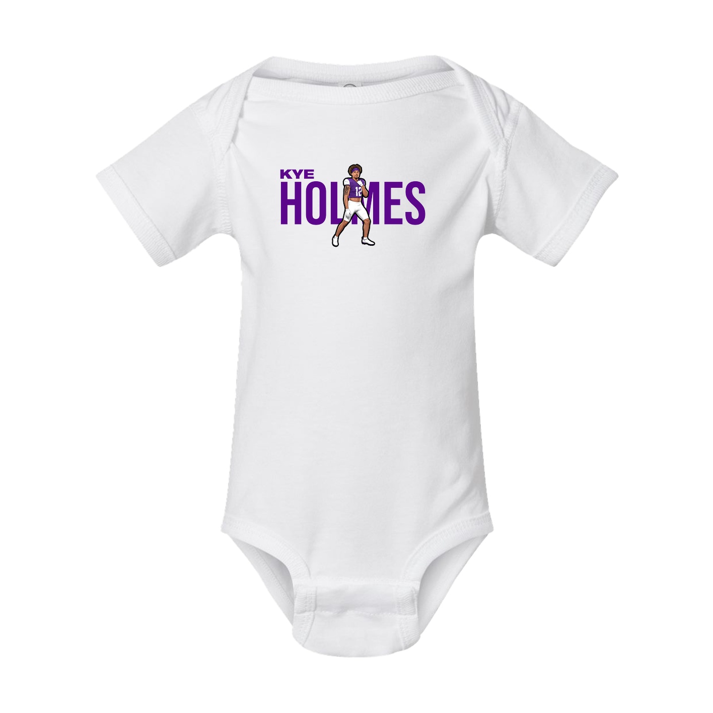 Baby Onesie — Player Name in White