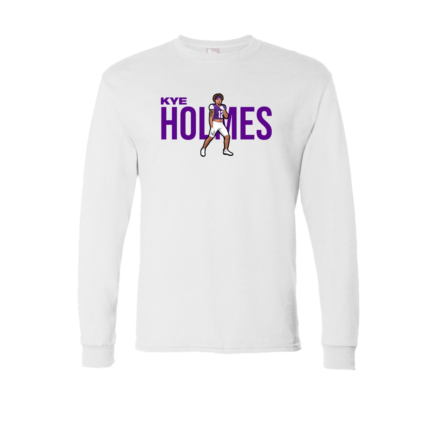 Long Sleeve Tee — Player Name in White