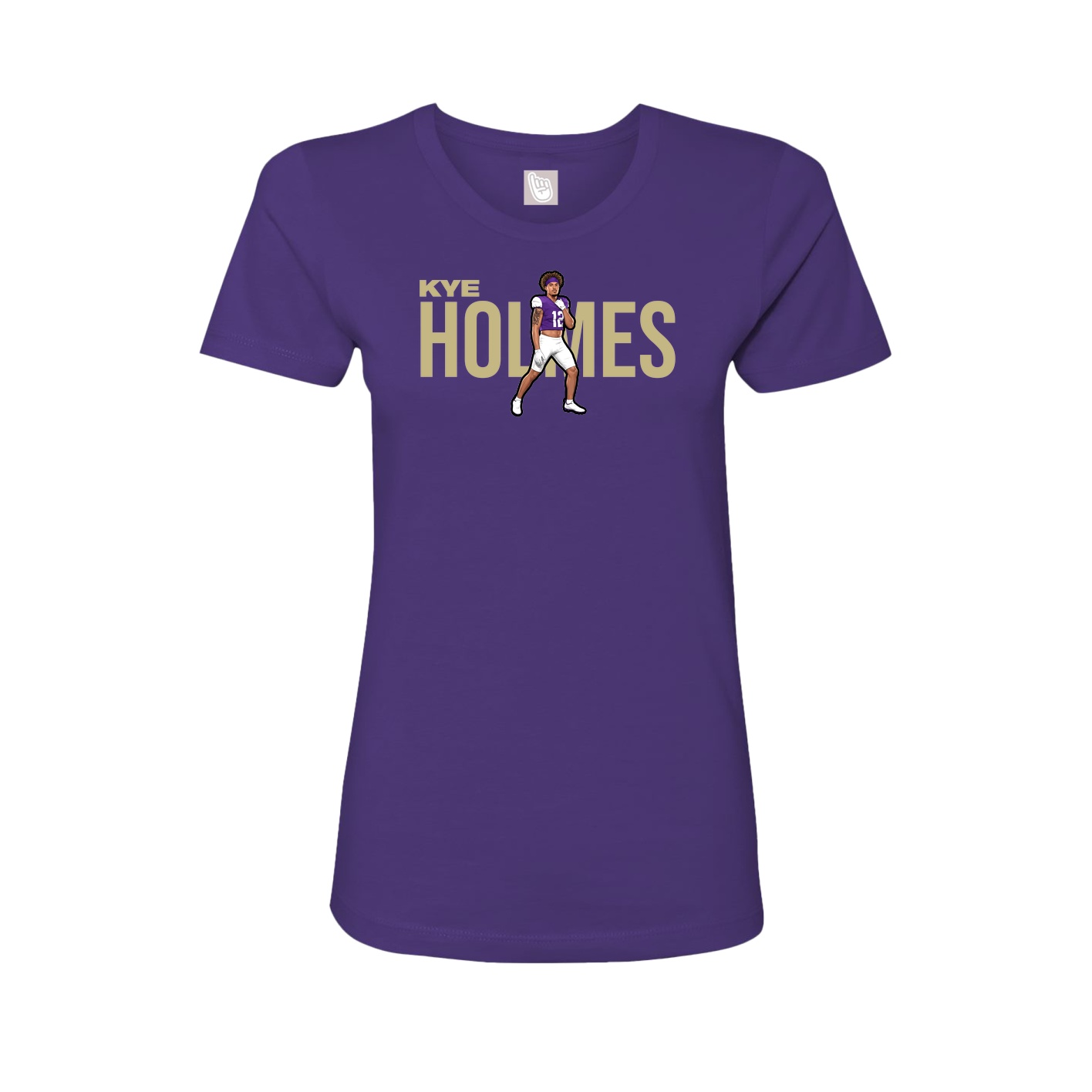 Fitted Women's Tee — Player Name in Purple