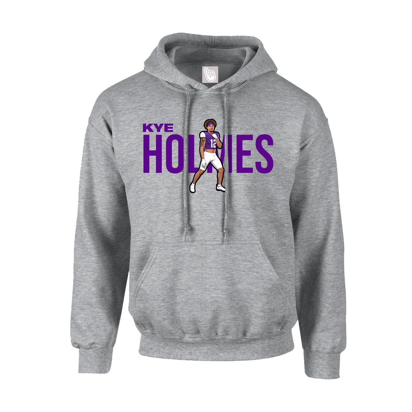 Hoodie — Player Name in Grey