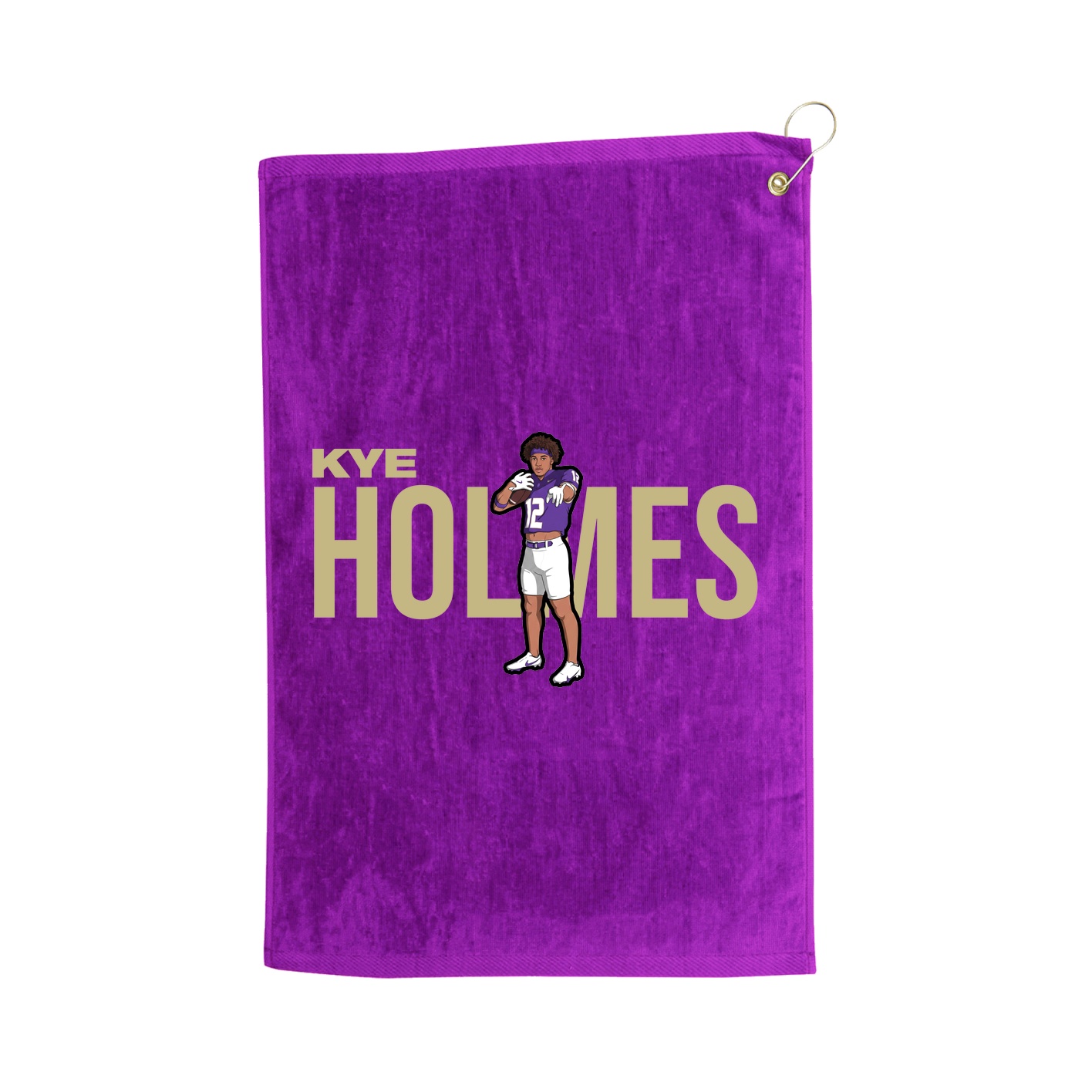 Golf Towel — Player Name in Purple