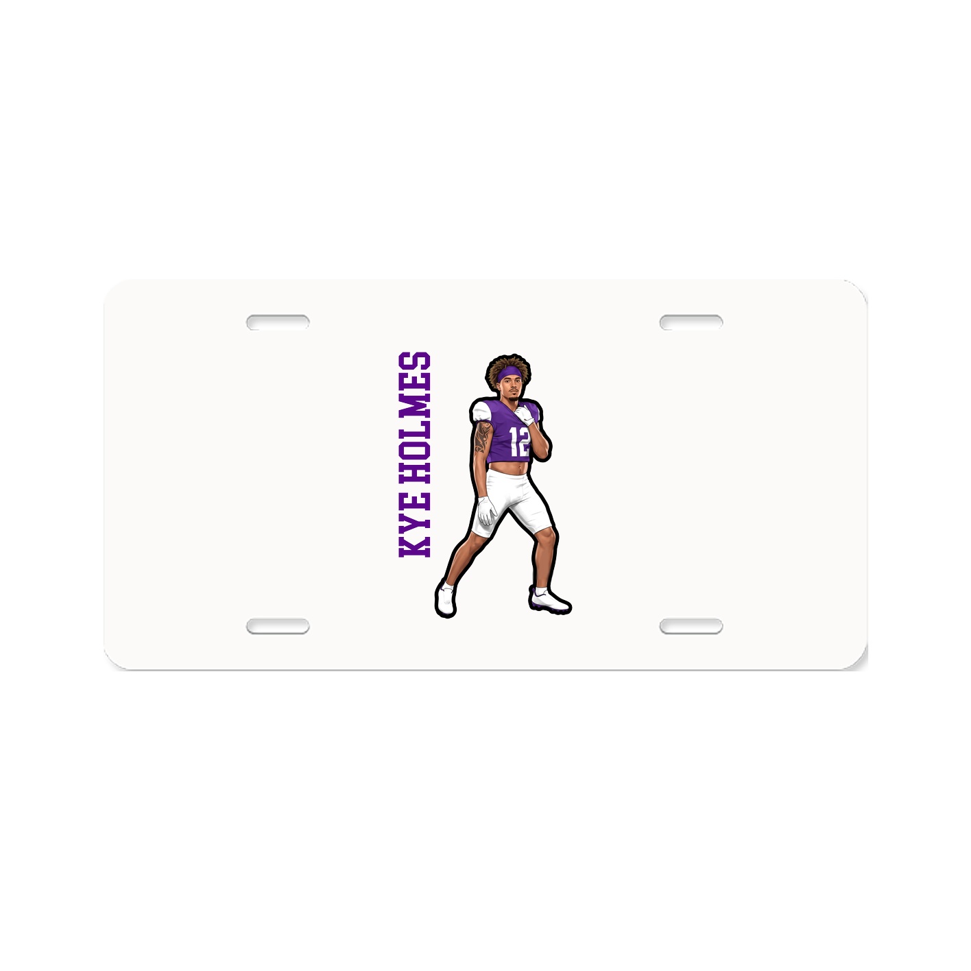 License Plate — Name Vertical in Classic