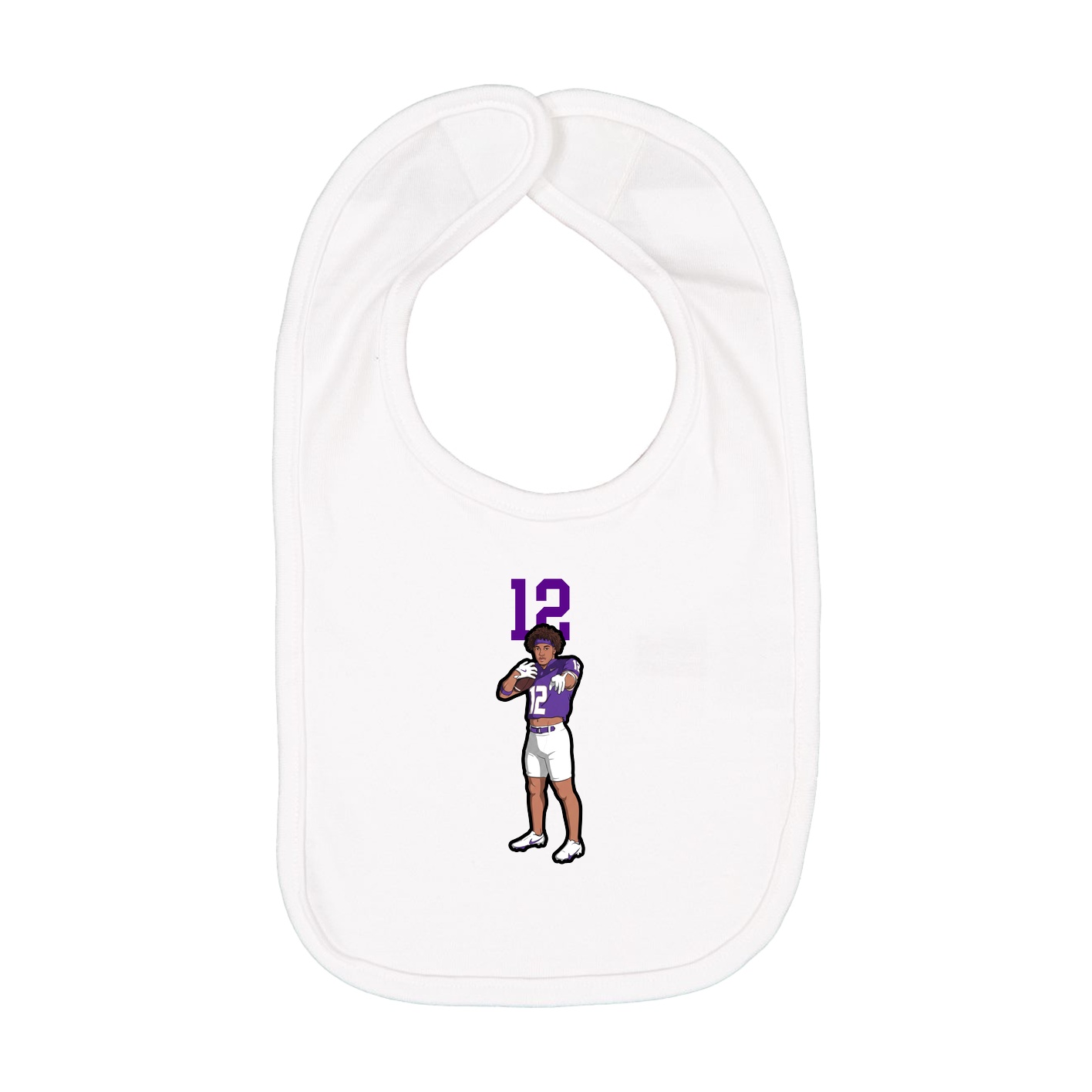Infant Bib — Number Top in White