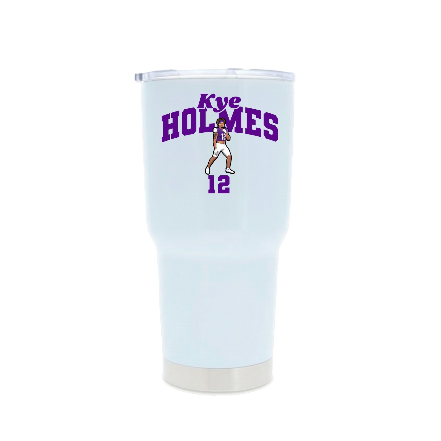30oz Stainless Steel Tumbler — Signature Arch in White