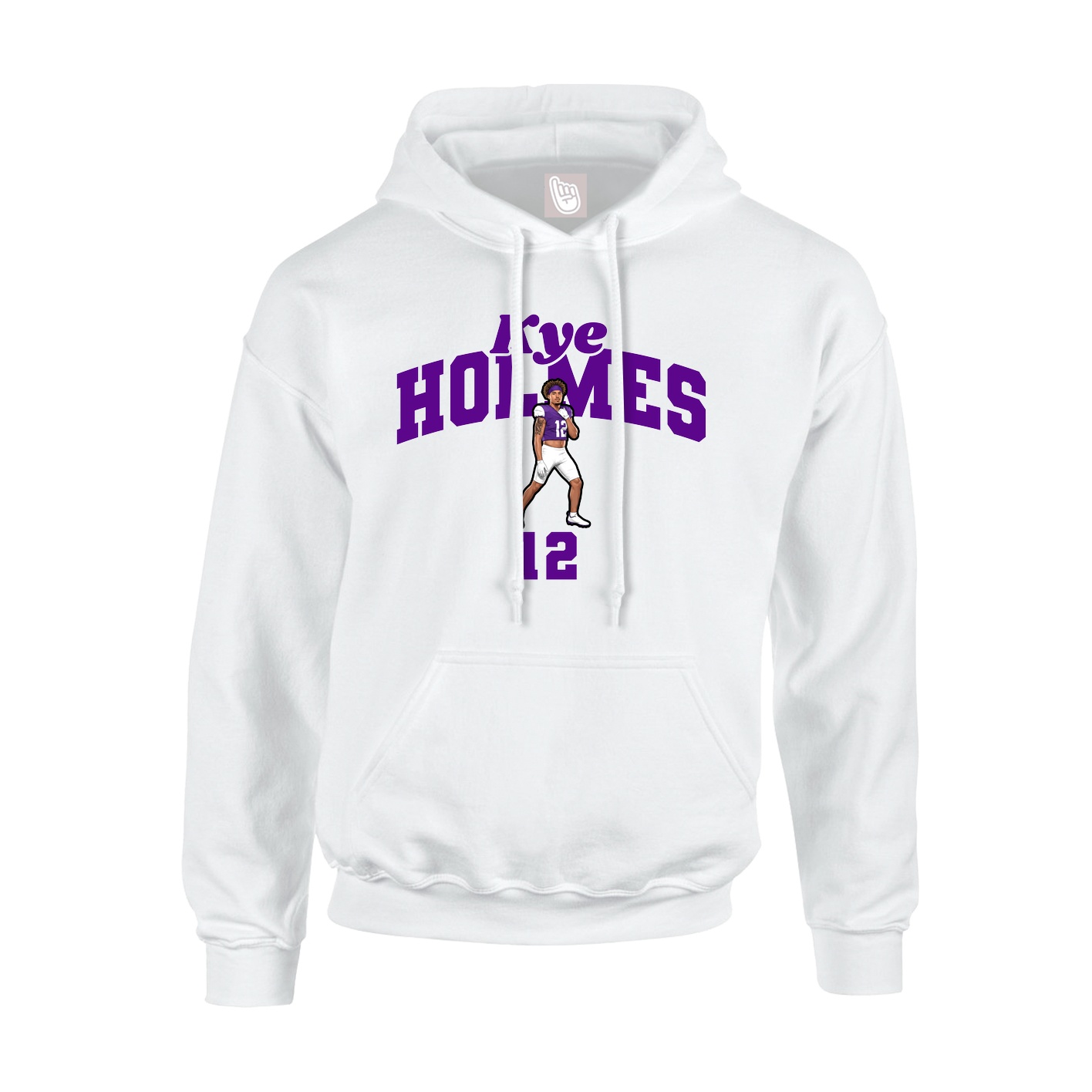 Youth Hoodie — Signature Arch in White