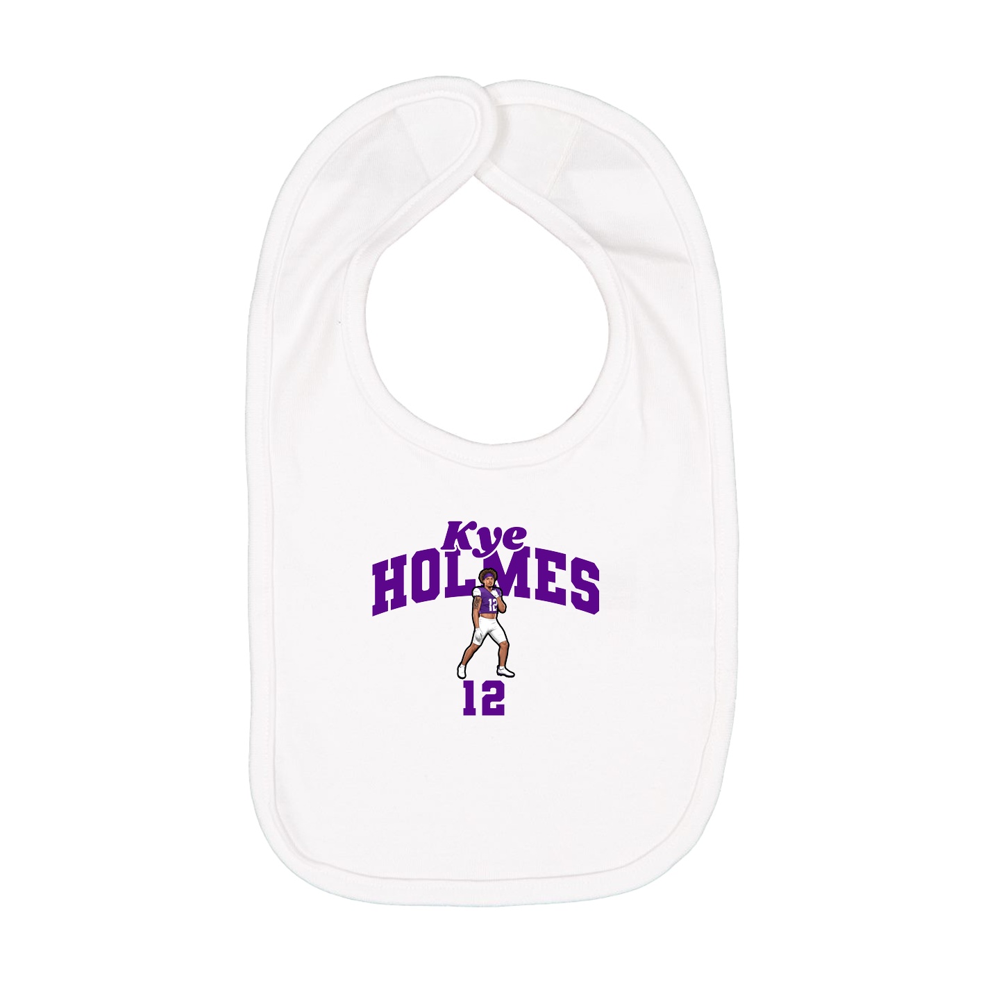Infant Bib — Signature Arch in White