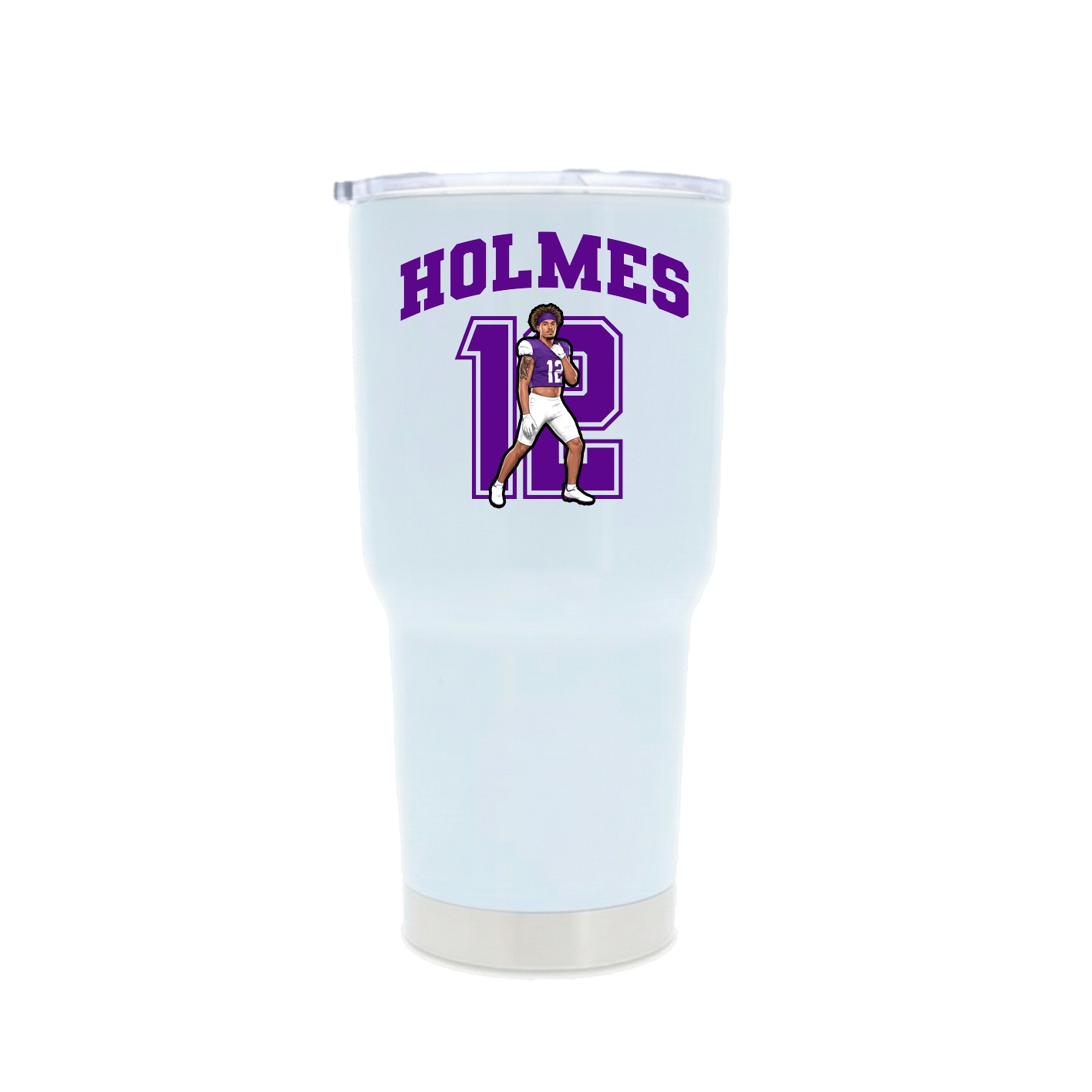 30oz Stainless Steel Tumbler — Number in White