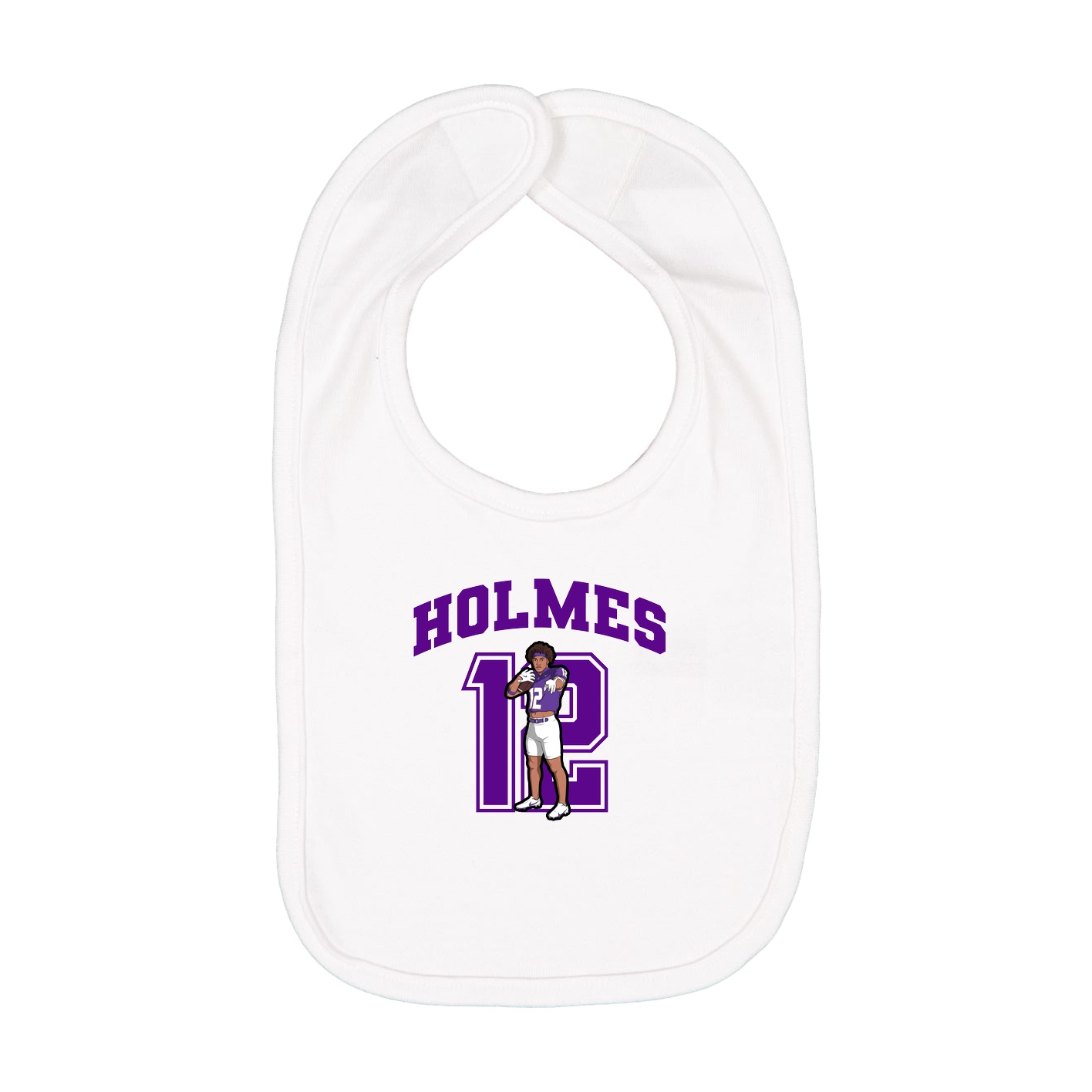 Infant Bib — Number in White