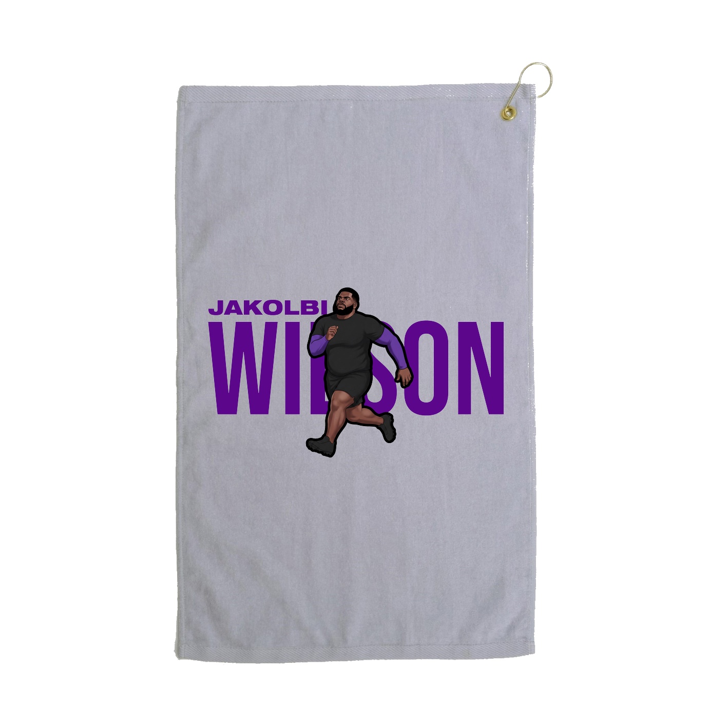 Golf Towel — Player Name in Grey
