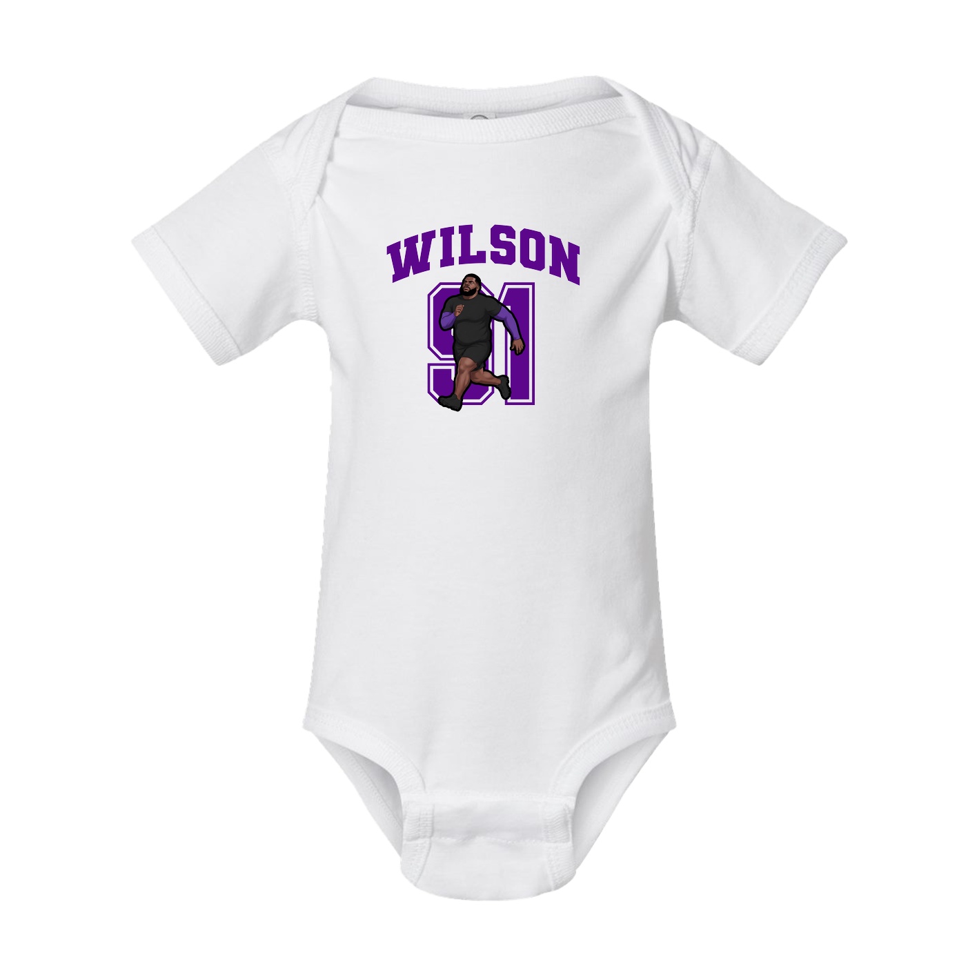 Baby Onesie — Number in White