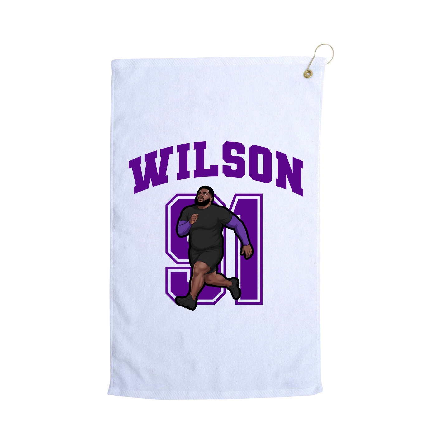 Golf Towel — Number in White