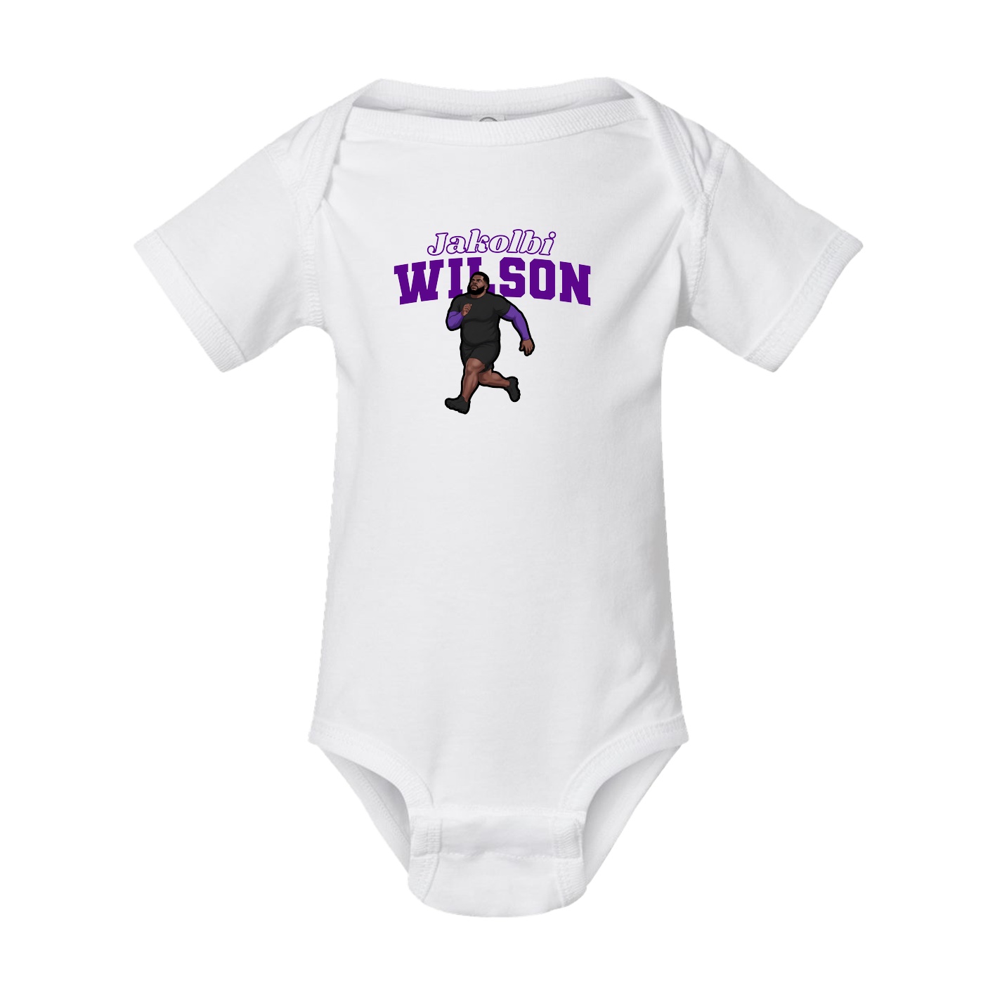 Baby Onesie — Name Arch in White