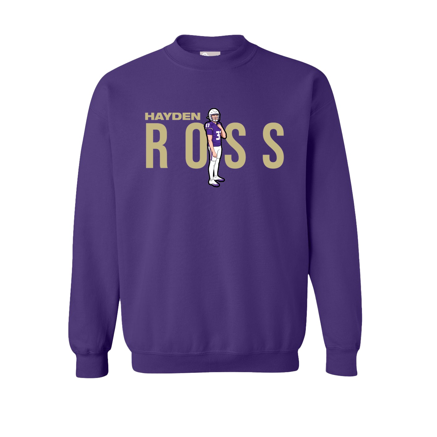 Fleece Crew — Player Name in Purple