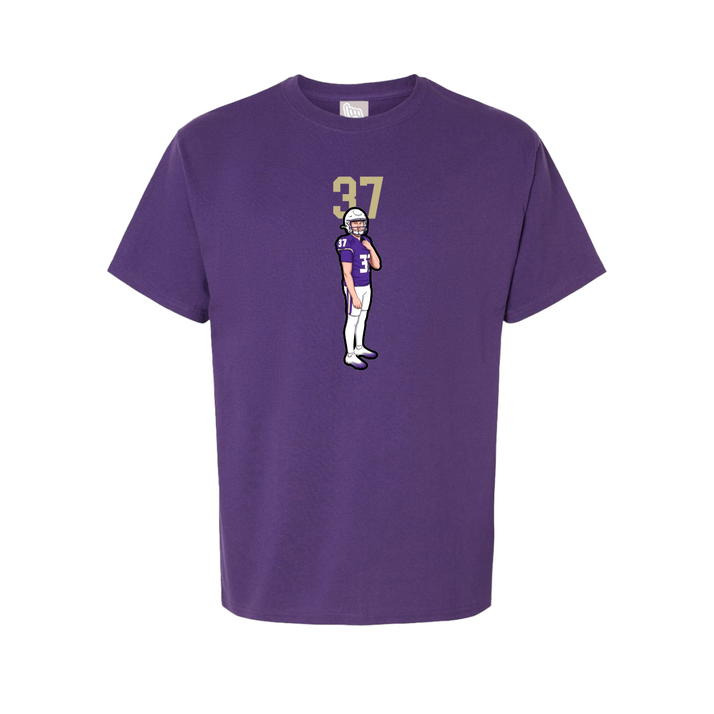 Youth Tee — Number Top in Purple