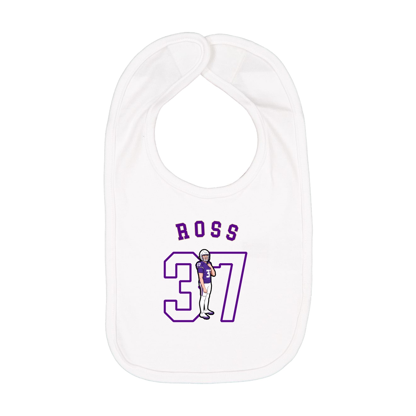Infant Bib — Shirsey Arch in White
