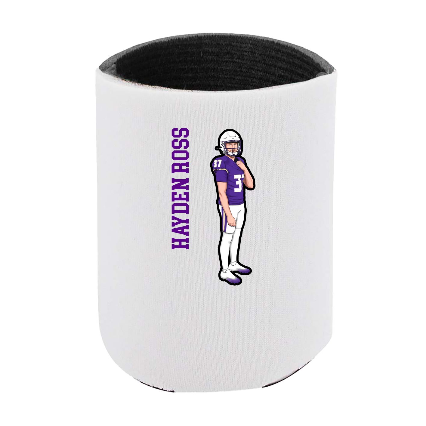 Can Holder — Name Vertical in White
