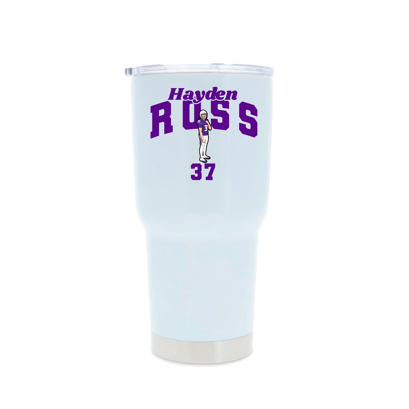 30oz Stainless Steel Tumbler — Signature Arch in White