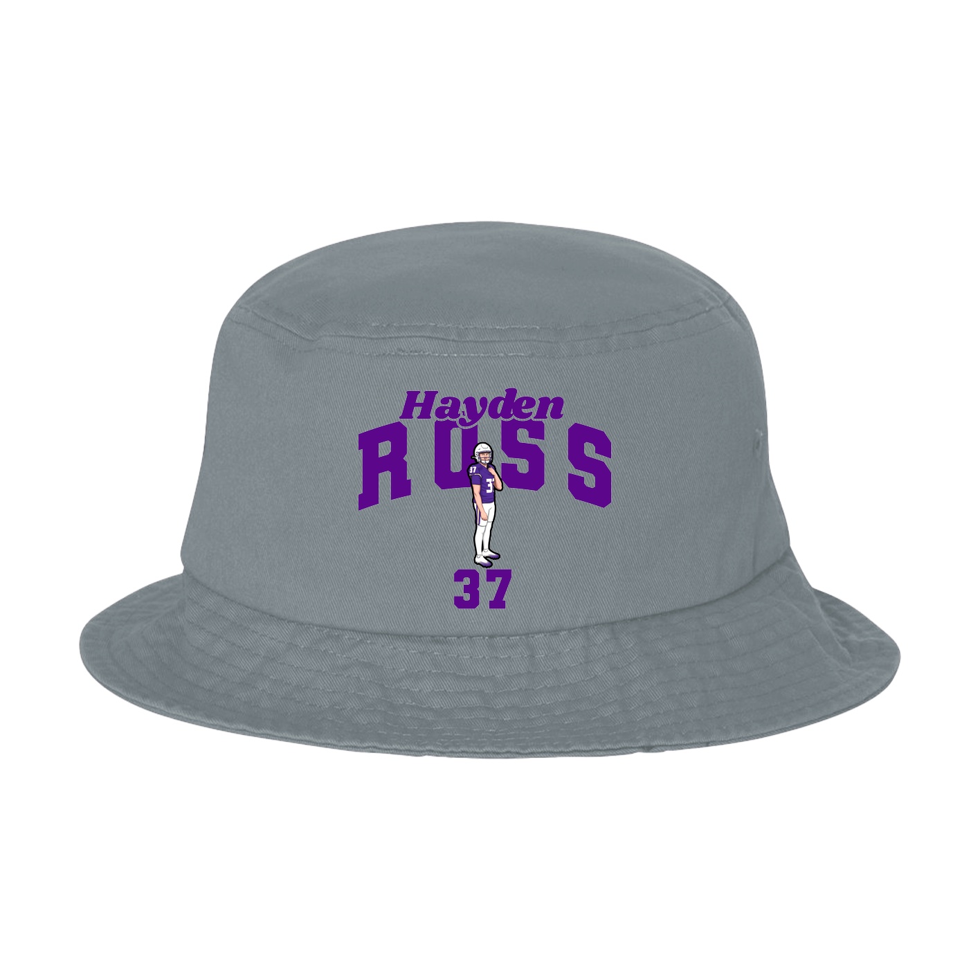 Bucket Cap — Signature Arch in Grey
