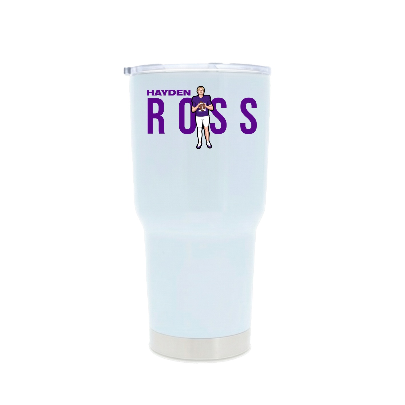 30oz Stainless Steel Tumbler — Player Name in White