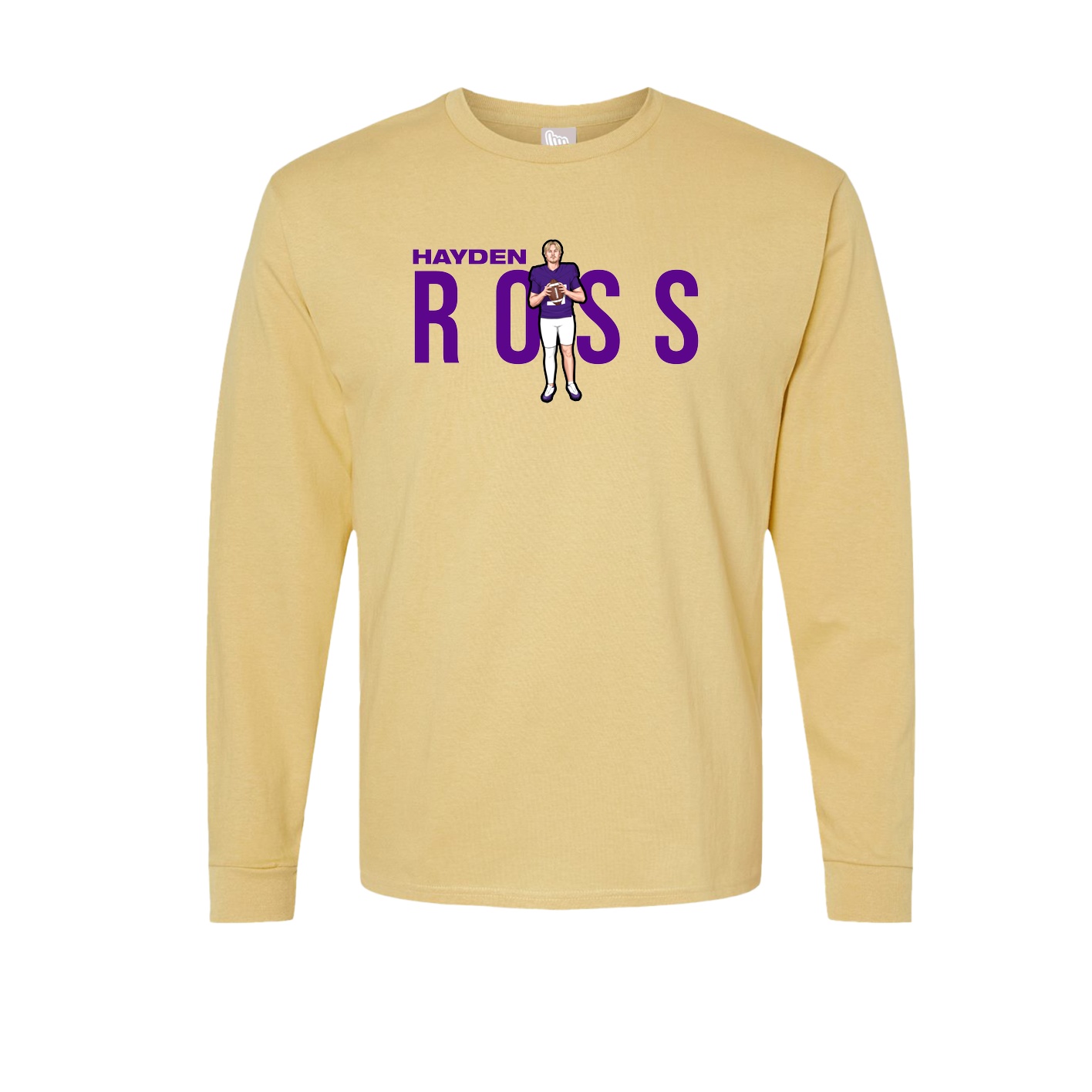 Long Sleeve Tee — Player Name in Vegas Gold