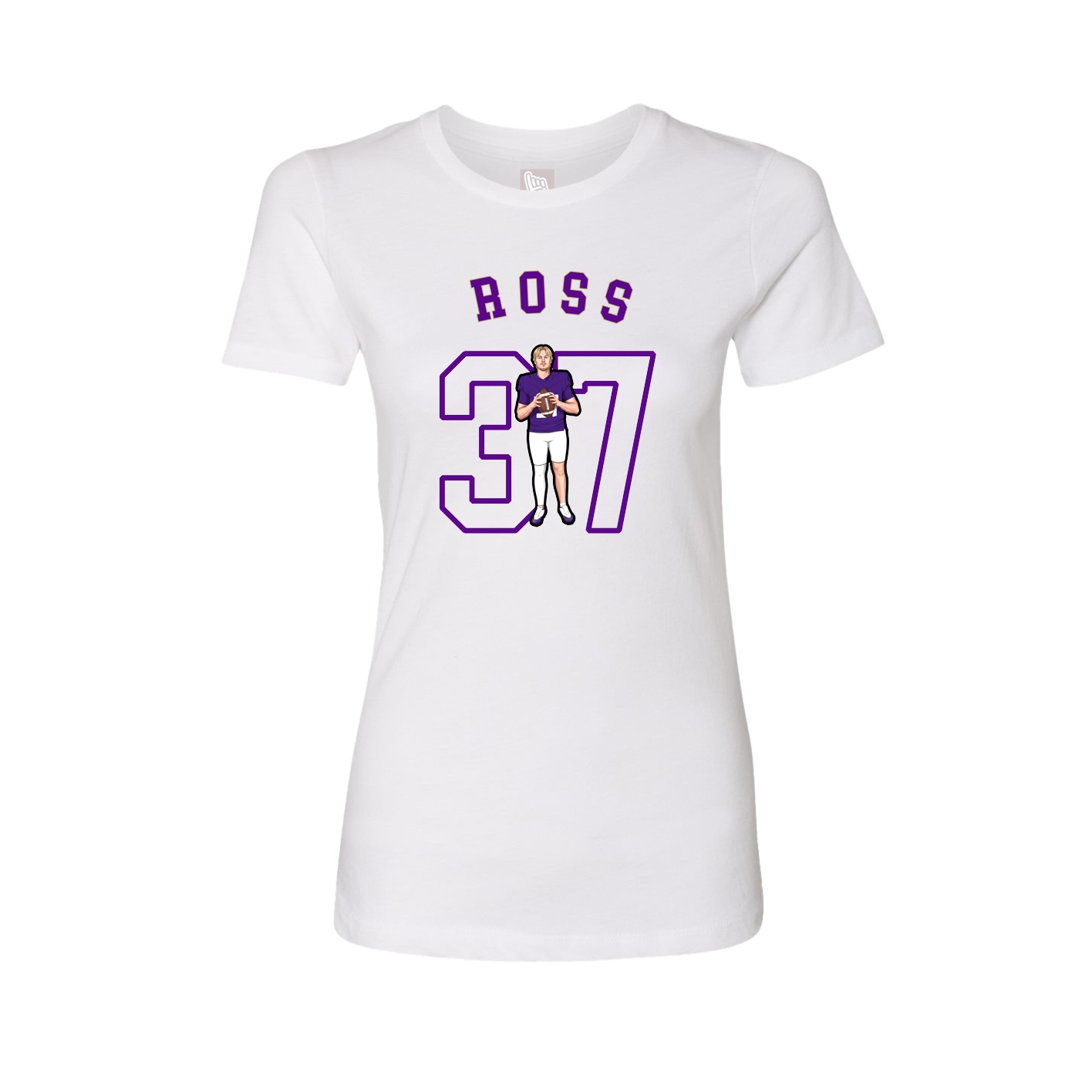 Fitted Women's Tee — Shirsey Arch in White