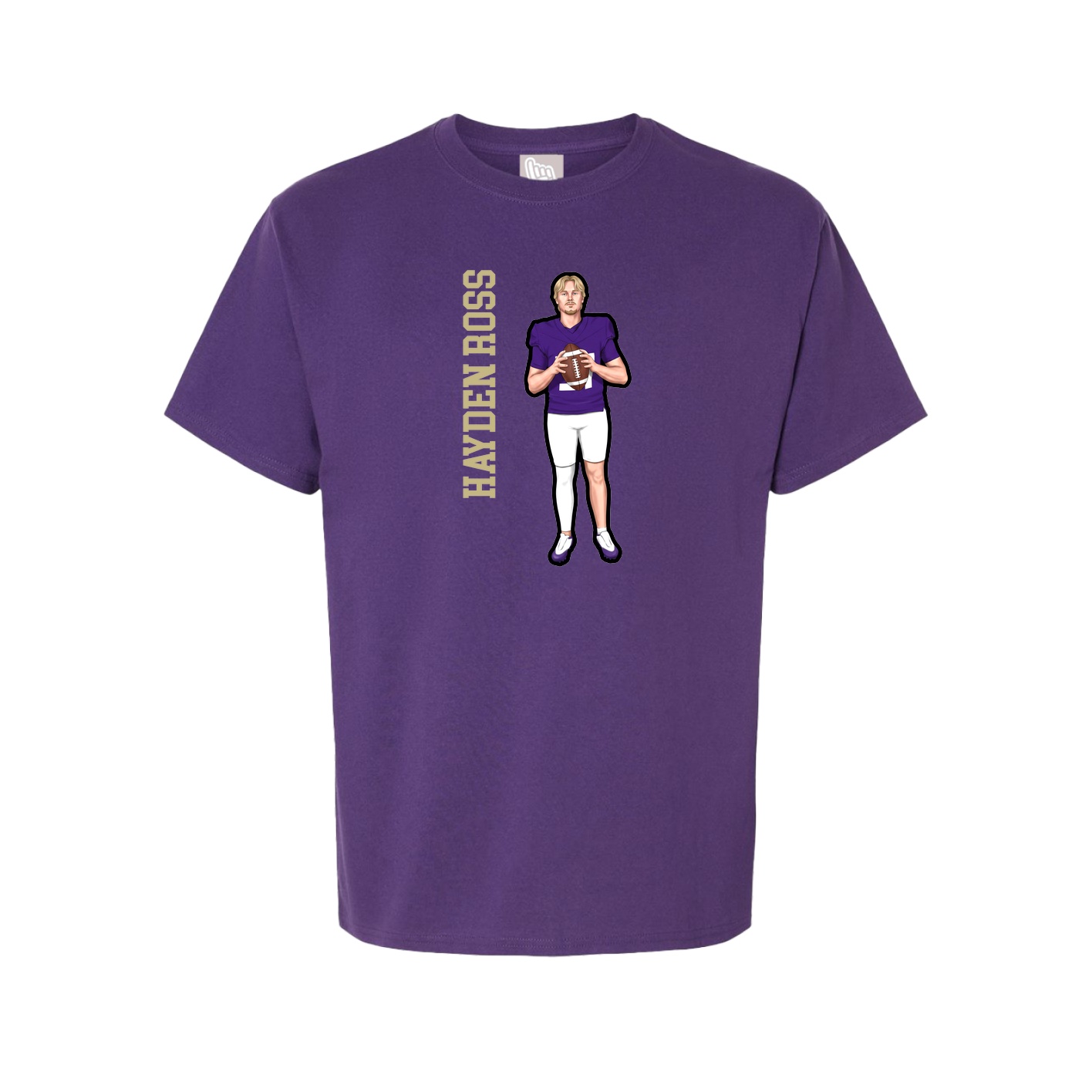Tee — Name Vertical in Purple