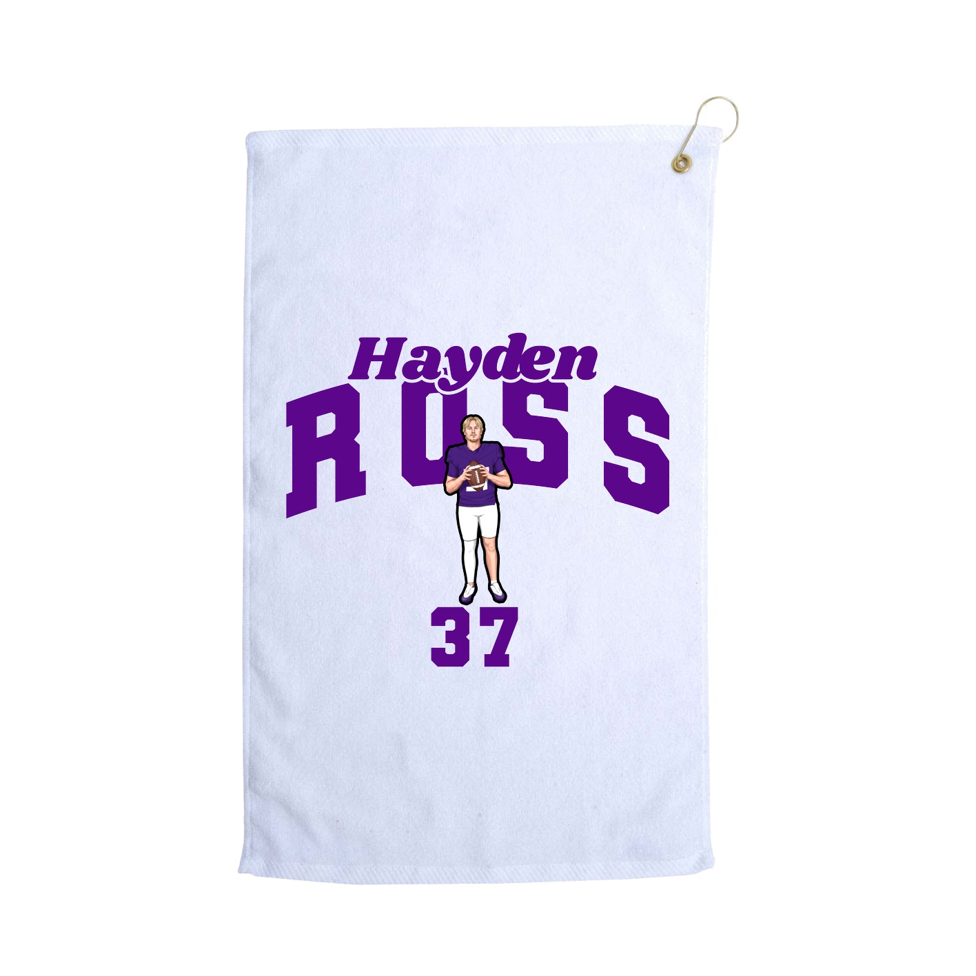 Golf Towel — Signature Arch in White