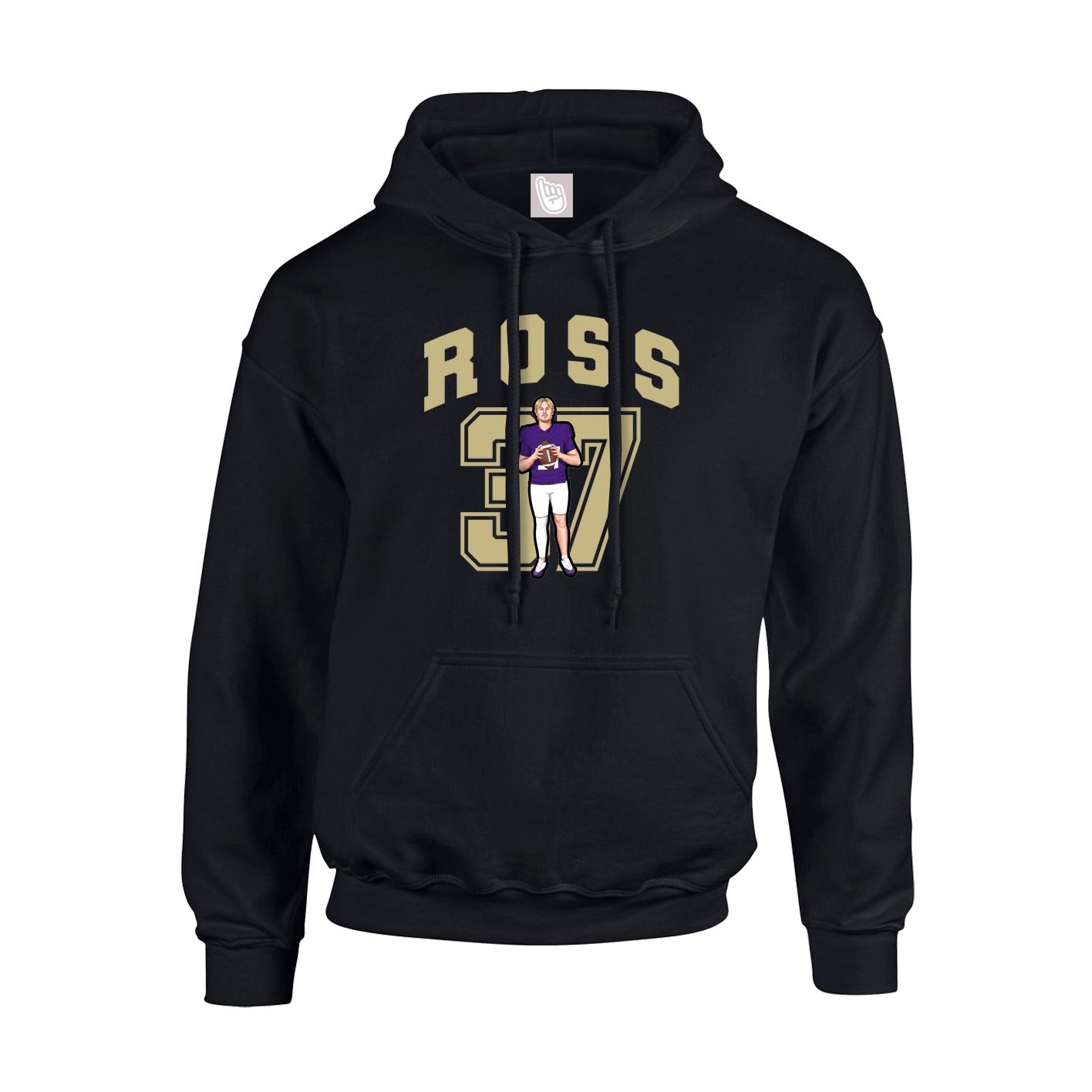 Hoodie — Number in Black