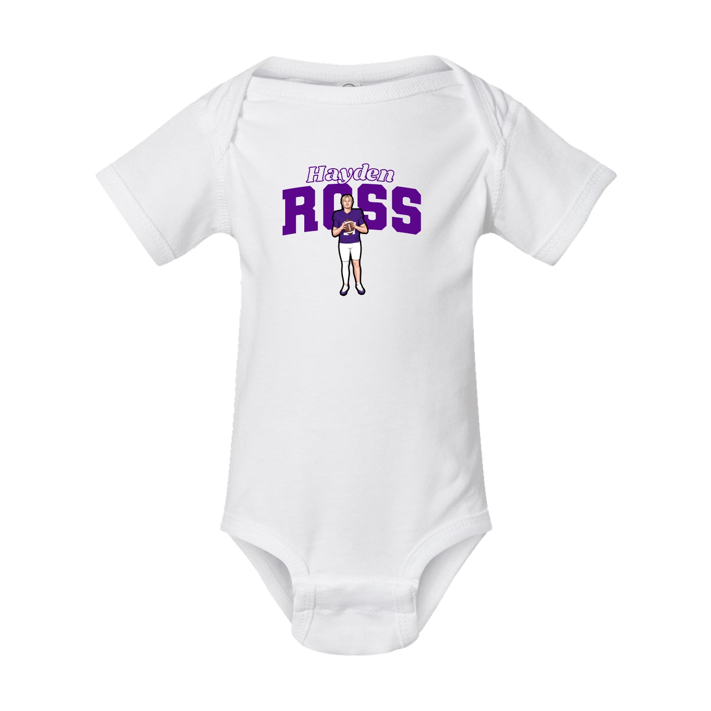 Baby Onesie — Name Arch in White