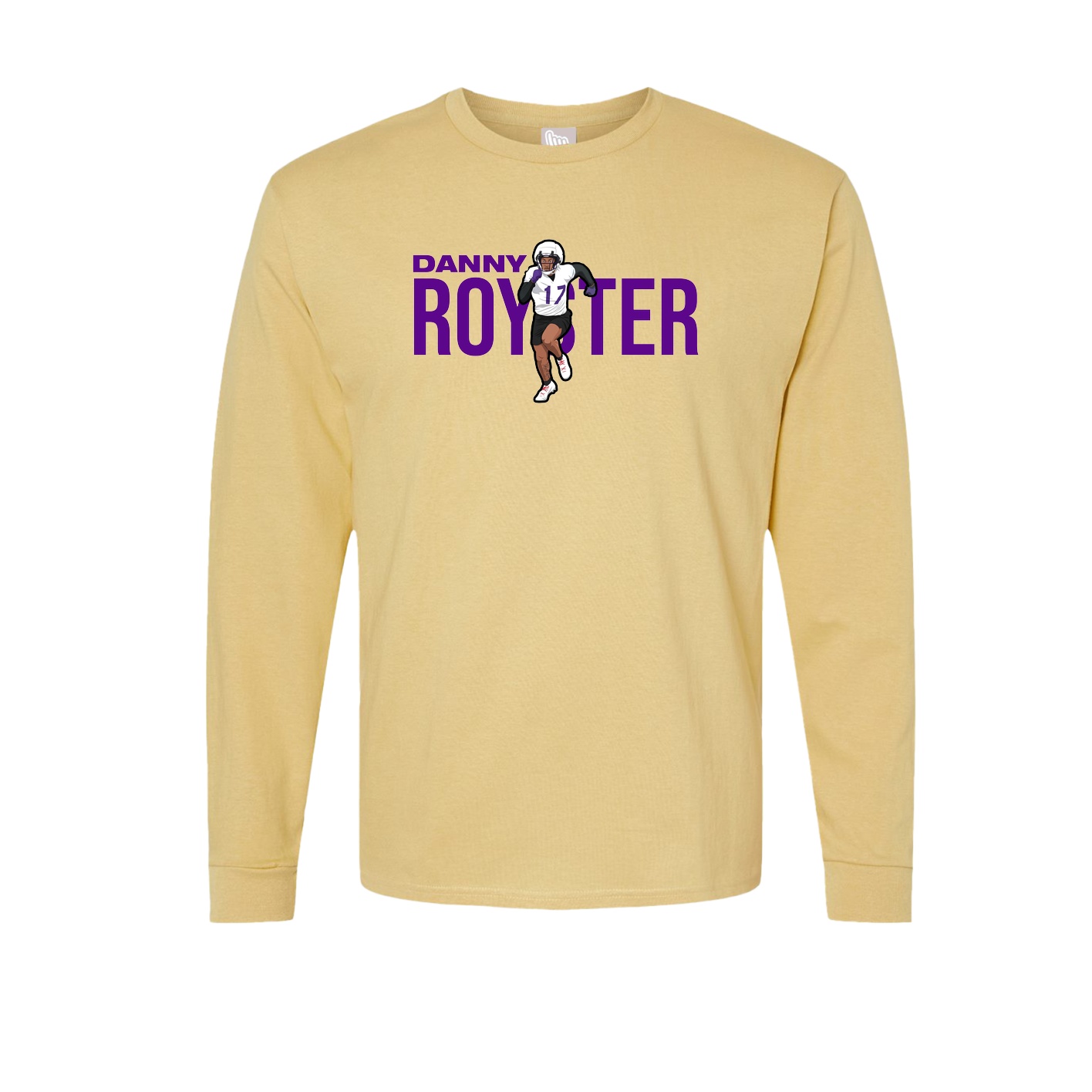Long Sleeve Tee — Player Name in Vegas Gold
