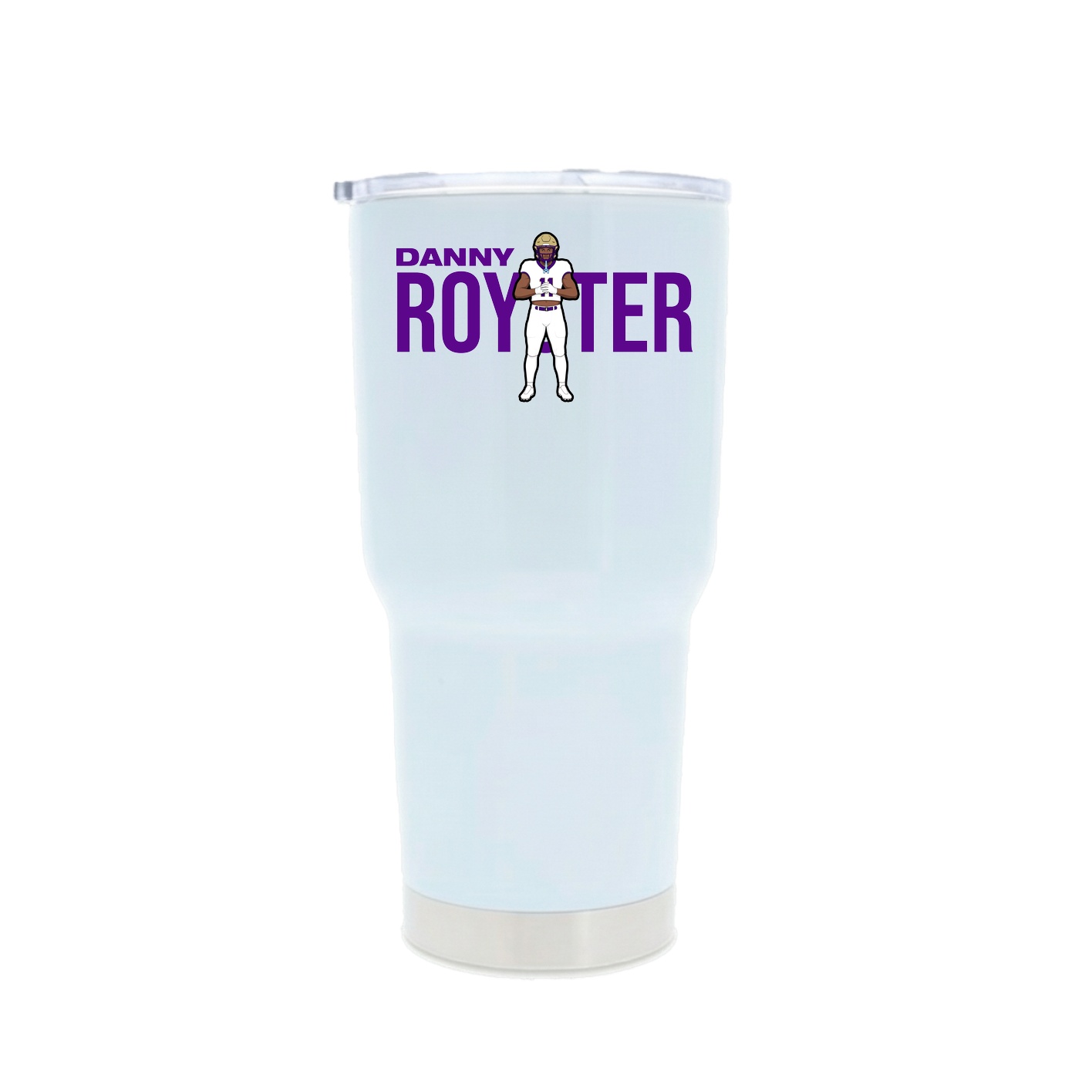 30oz Stainless Steel Tumbler — Player Name in White