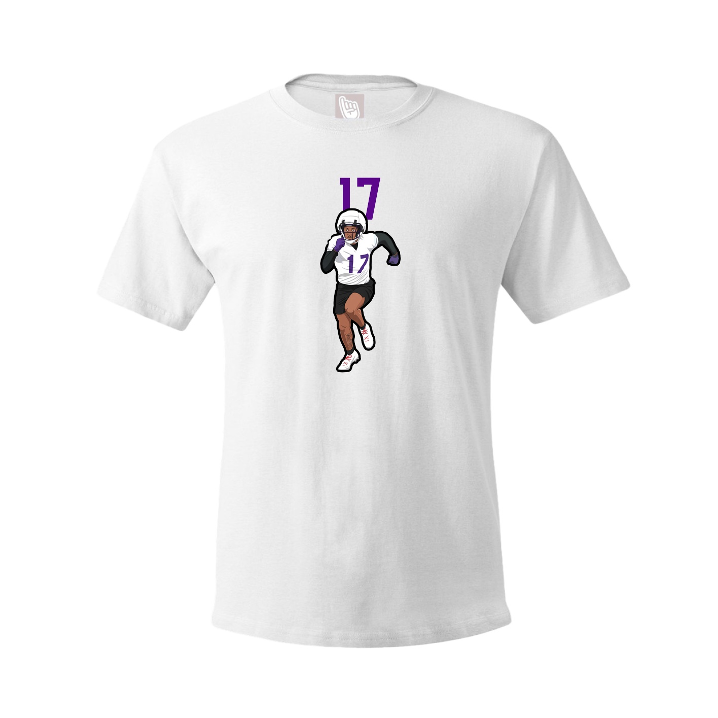 Youth Tee — Number Top in White