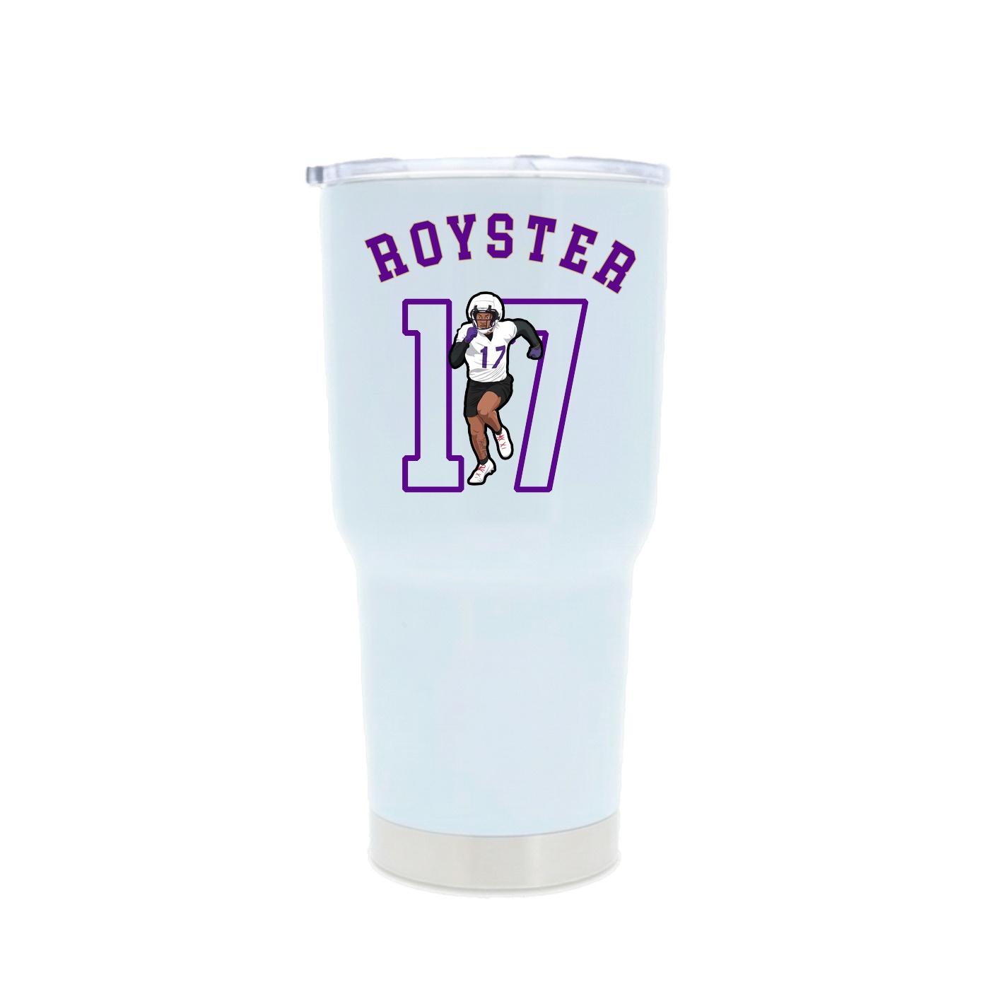 30oz Stainless Steel Tumbler — Shirsey Arch in White