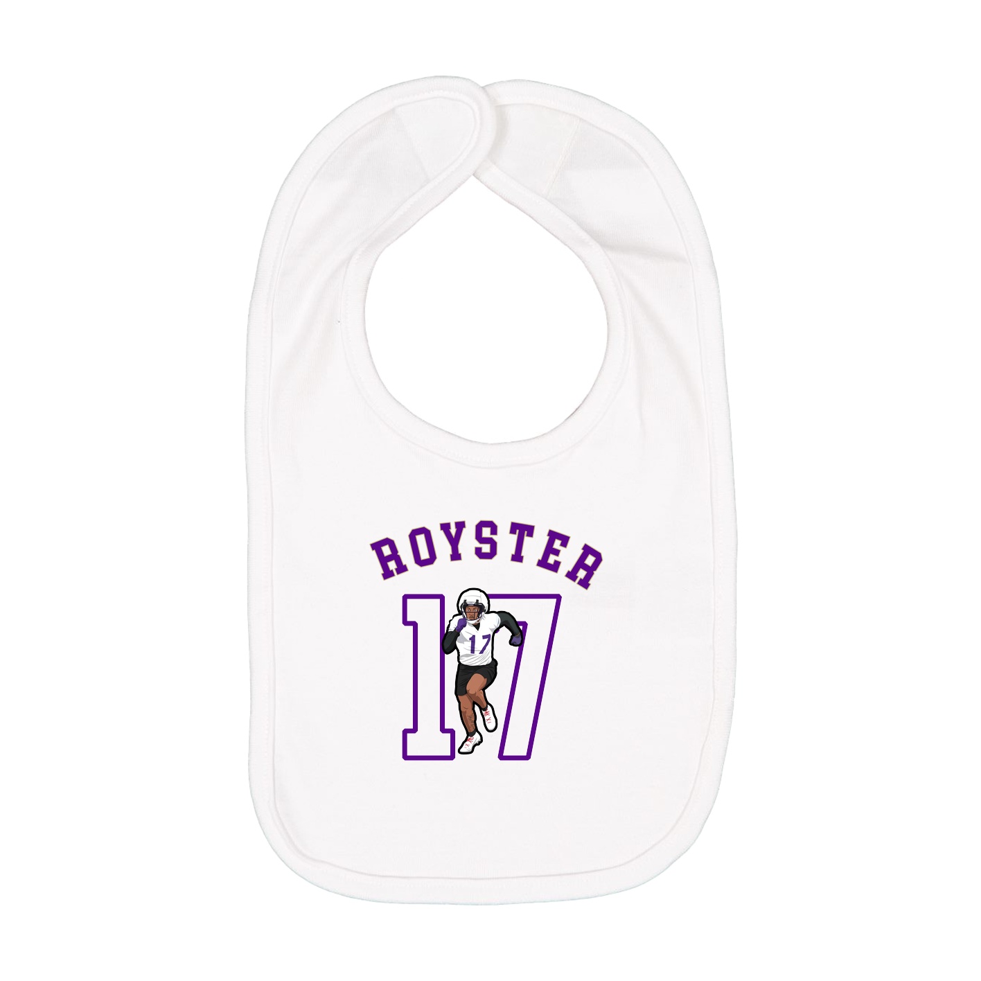 Infant Bib — Shirsey Arch in White