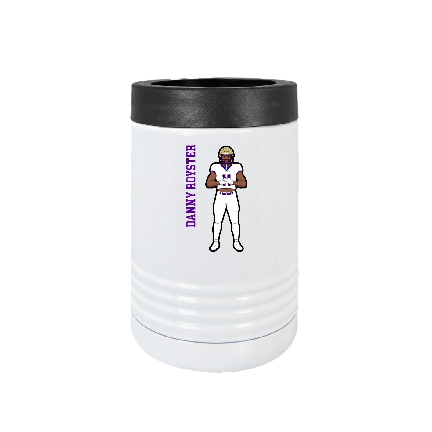 Beverage Holder — Name Vertical in White