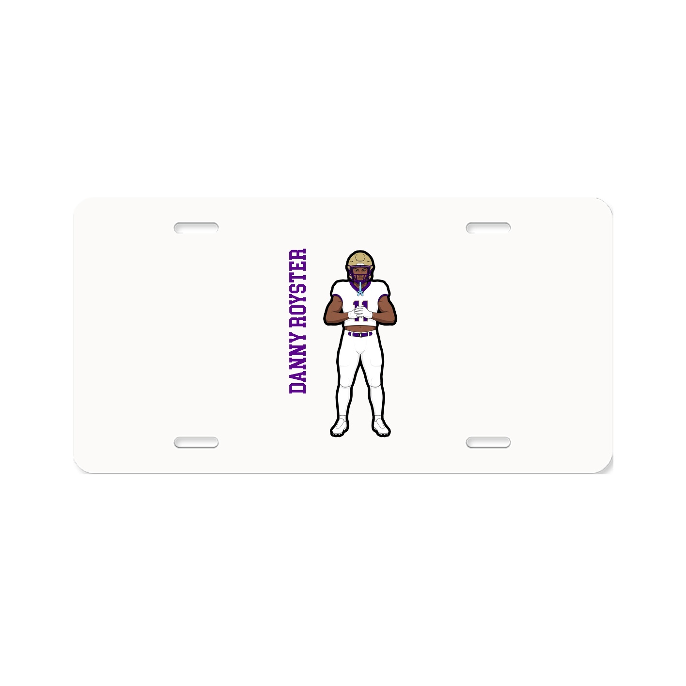 License Plate — Name Vertical in Classic