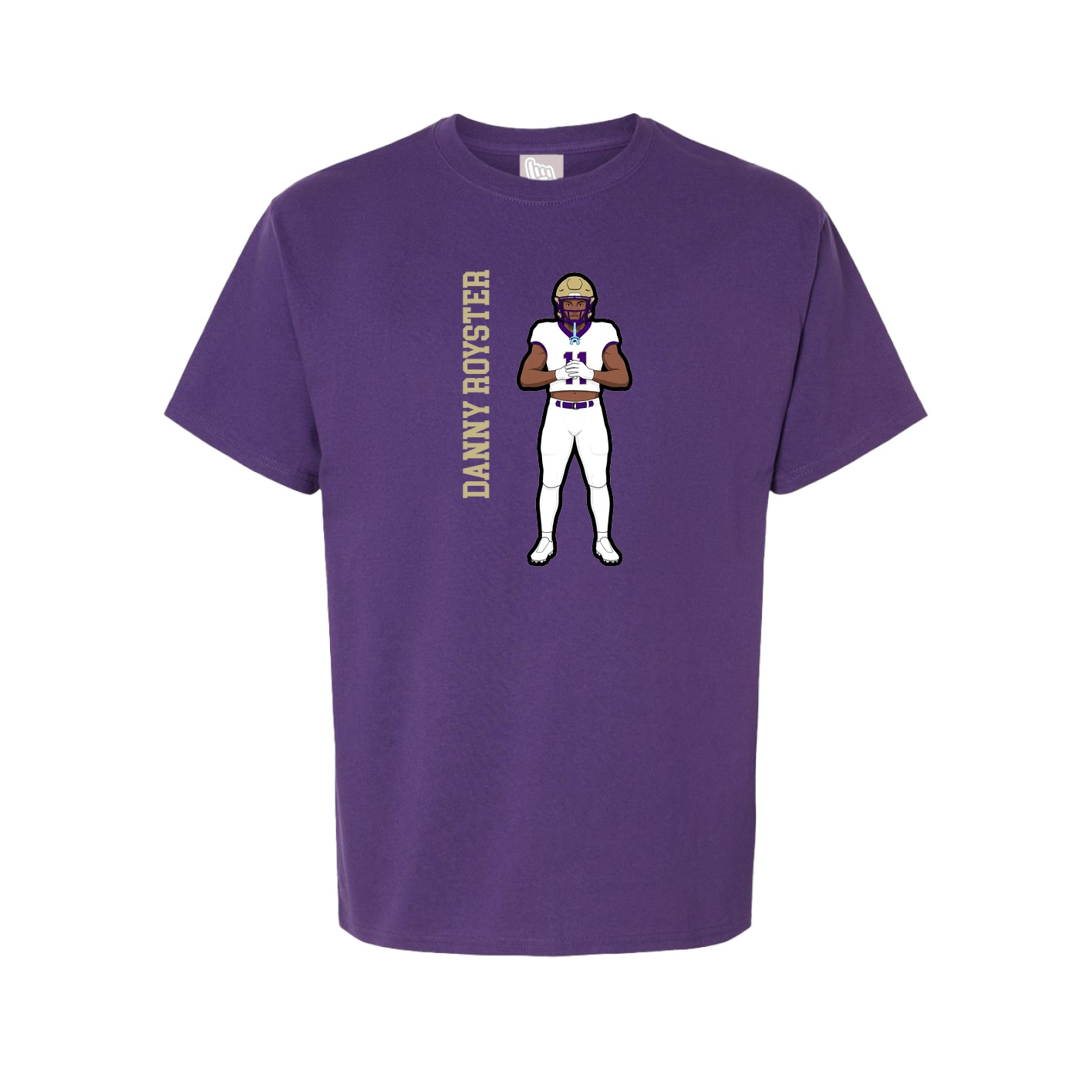 Tee — Name Vertical in Purple