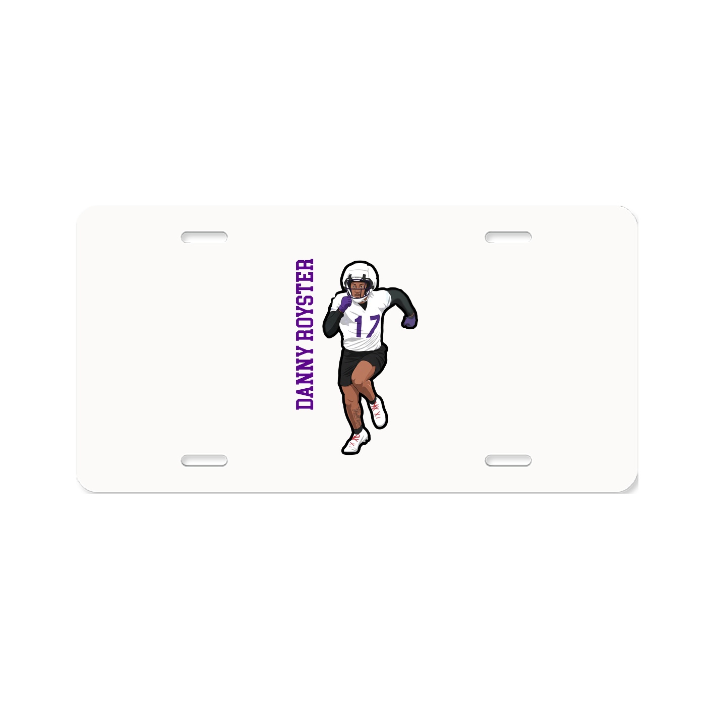 License Plate — Name Vertical in Classic